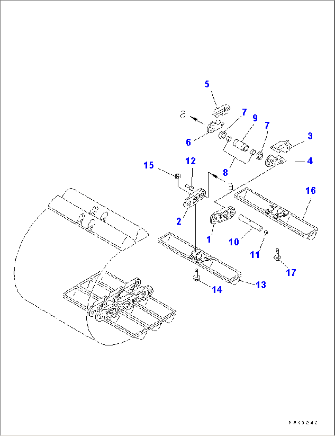 TRACK SHOE (LUBRICATE TYPE) (SWAMP TYPE) (860MM WIDE)