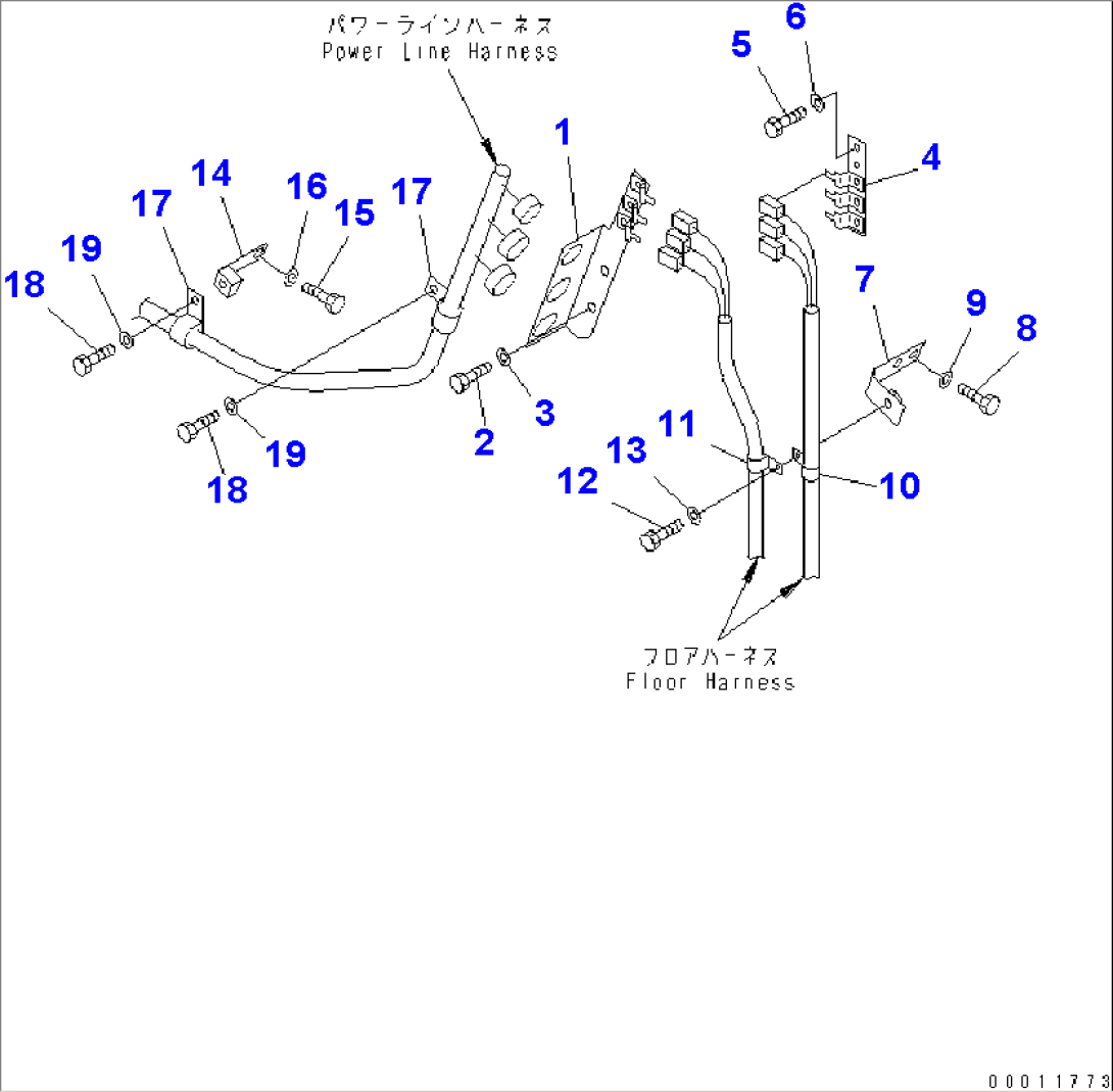 FENDER WIRING HARNESS (ROPS CLAMP)