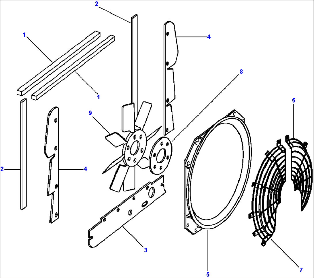 ENGINE FAN AND SHROUD