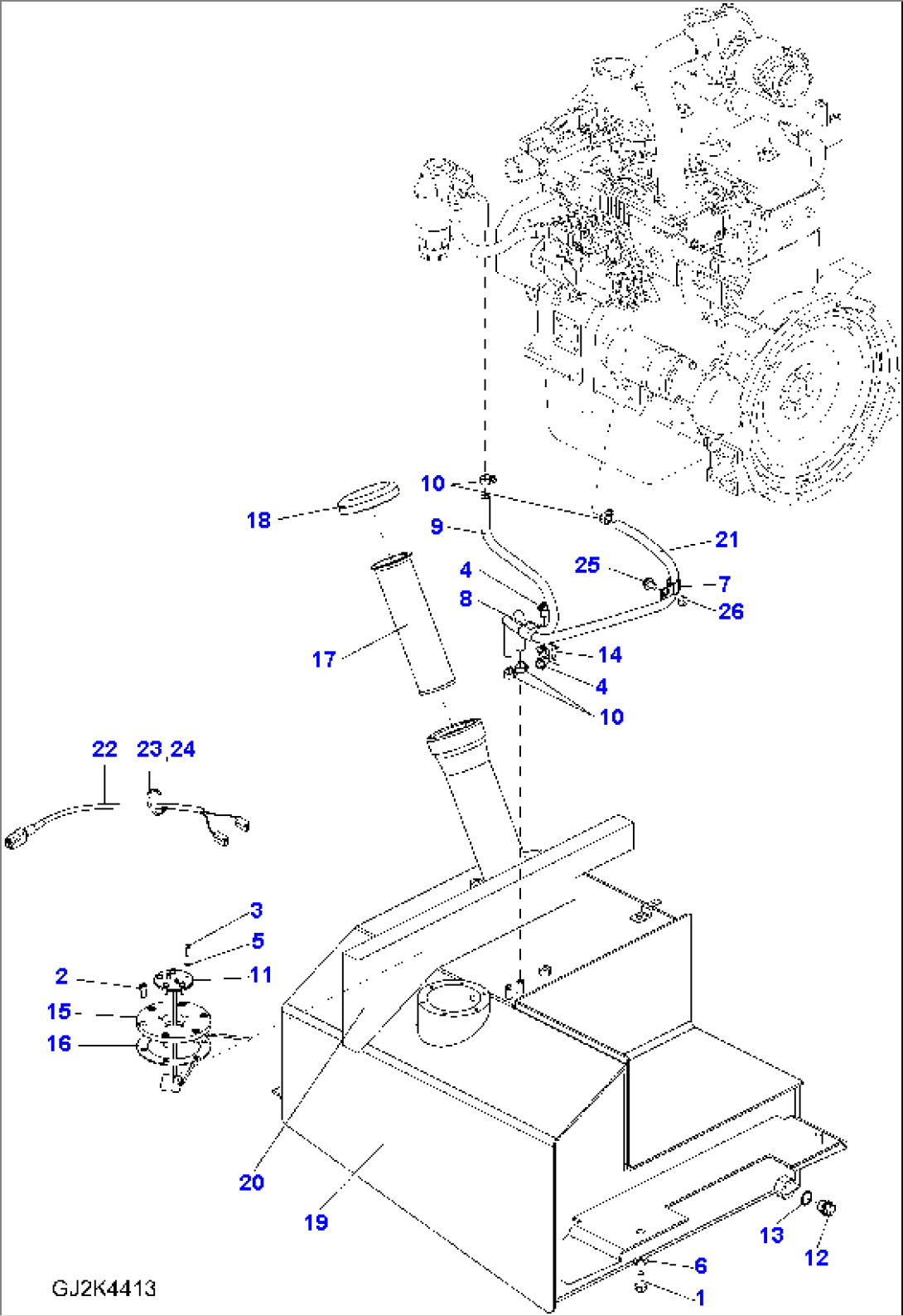 FUEL SYSTEM, PRE FILTER, EXECUTION 1