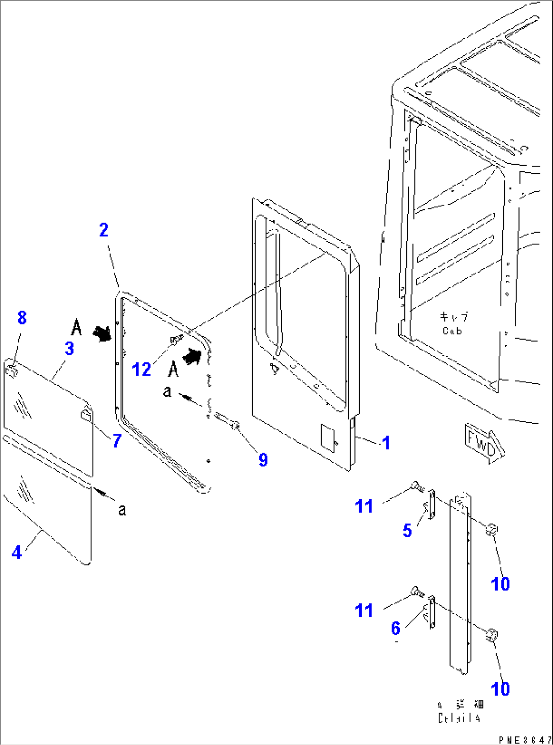 ROPS CAB (DOOR R.H.)