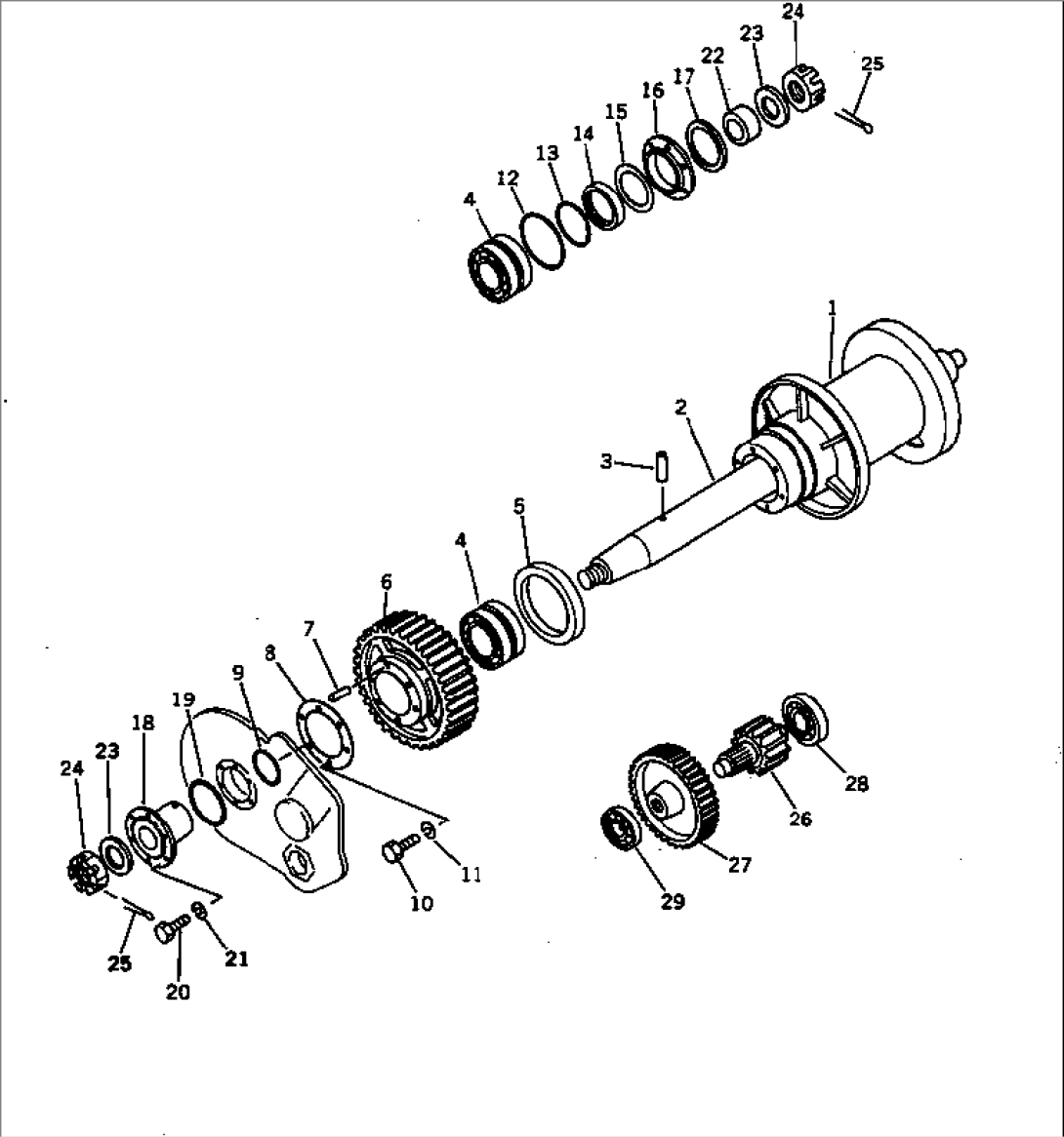 DRIVE GEAR AND DRUM (FOR TOWING WINCH)