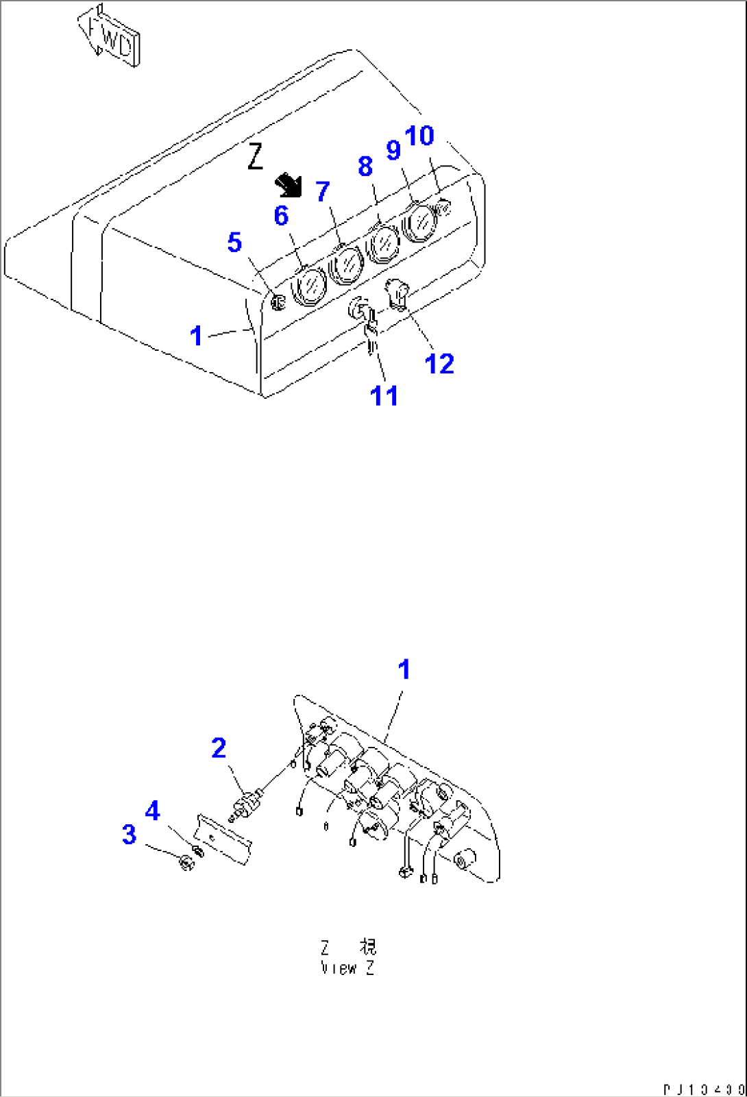 INSTRUMENT PANEL (1/2)(#36537-37822)