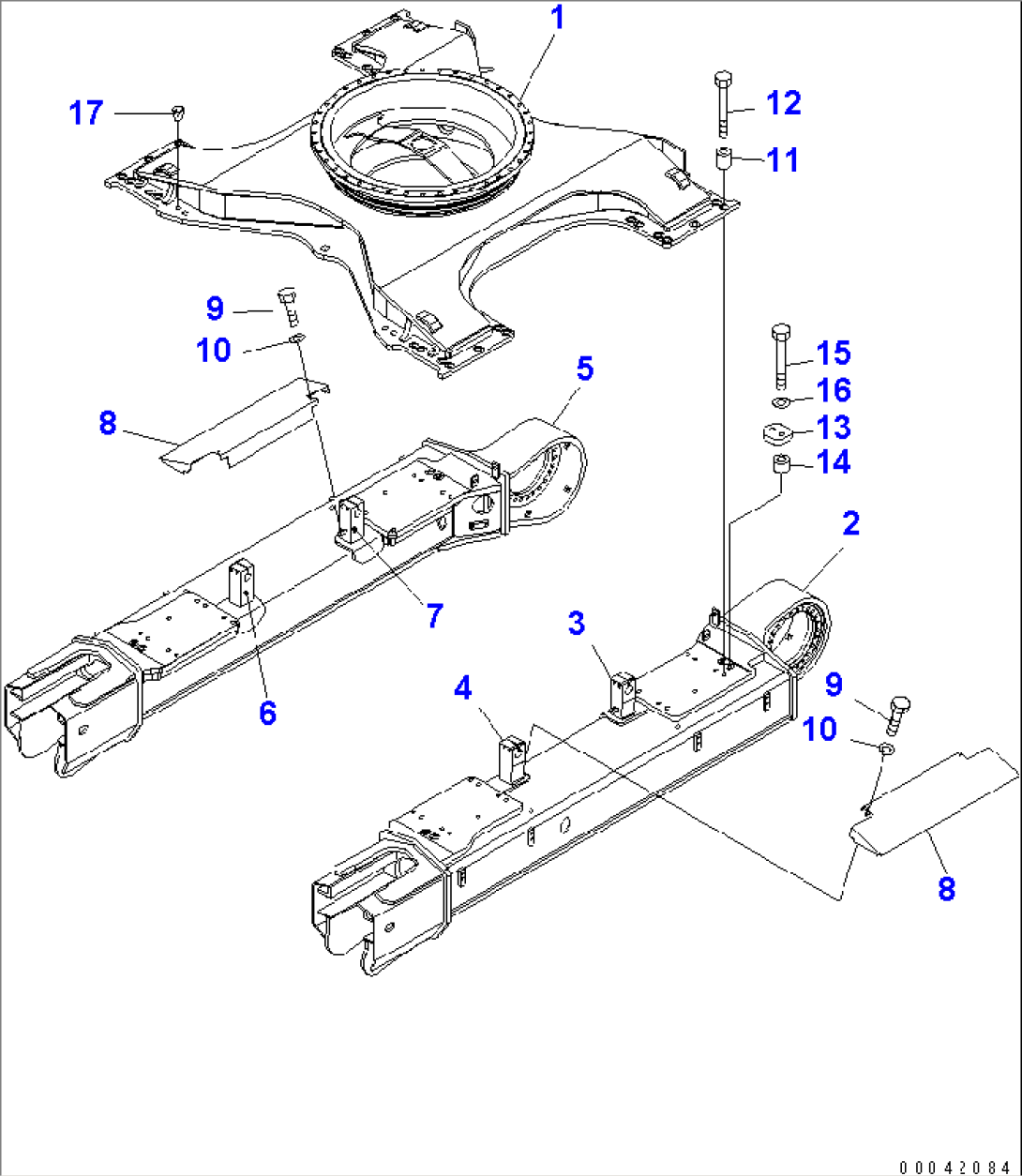 TRACK FRAME (VARIABLE GAUGE) (FRAME) (WITH UNDER COVER)(#70001-)