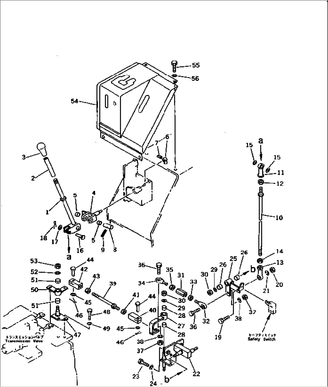 TRANSMISSION CONTROL LEVER (FOR F3-R3 TRANSMISSION)