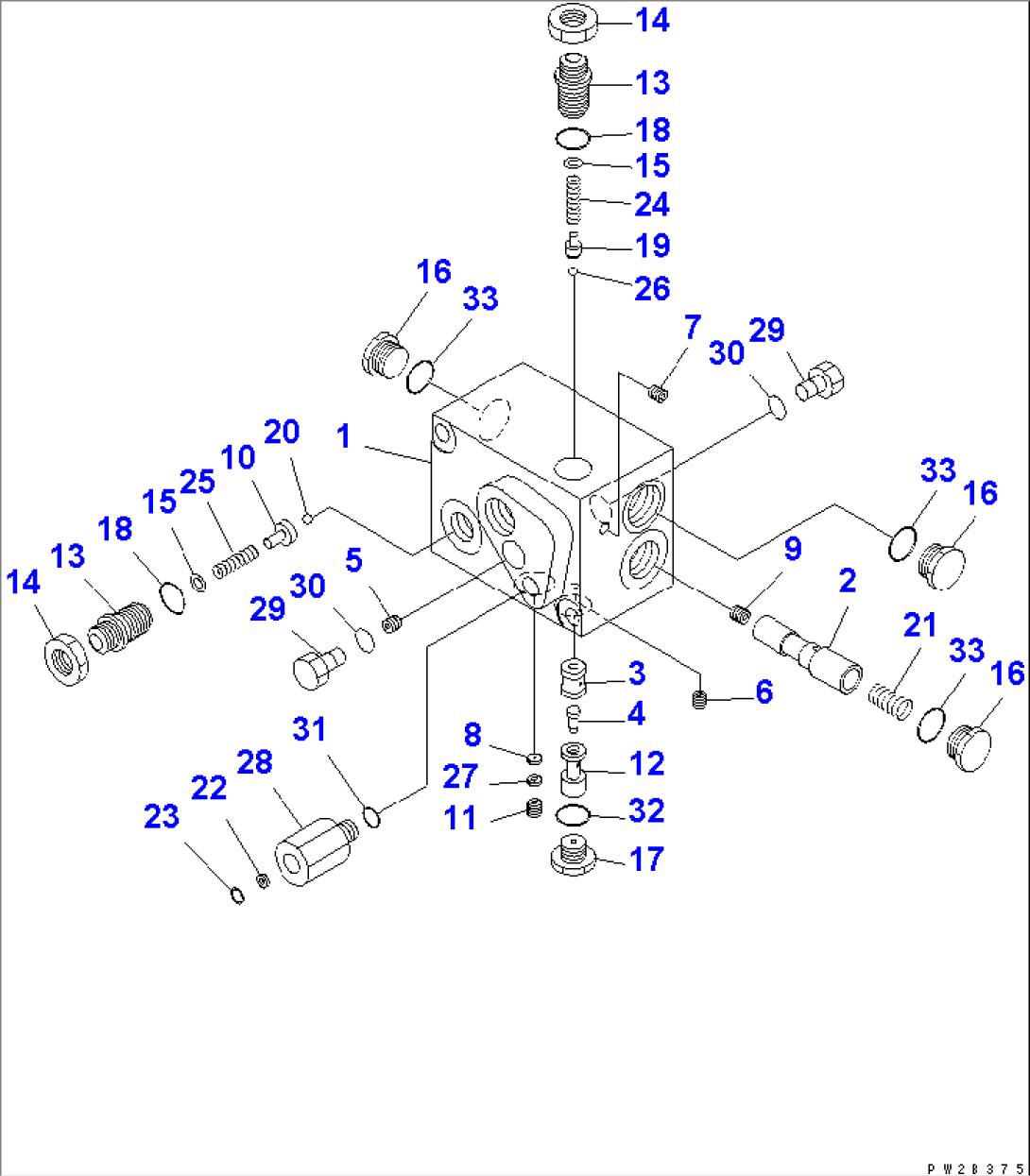 ACCUMULATOR CHARGE VALVE (INNER PARTS)(#2001-)