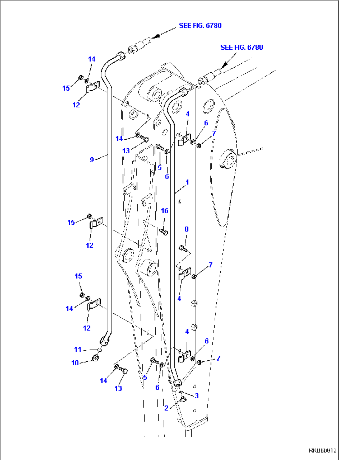 HYDRAULIC PIPING (HAMMER LINE) (WITH TELESCOPIC ARM) (2/2)