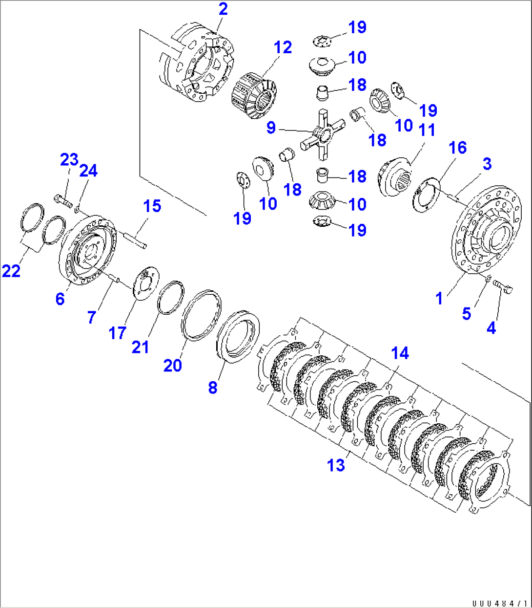 FRONT DIFFERENTIAL (DIFFERENTIAL LOCK)(#7001-)