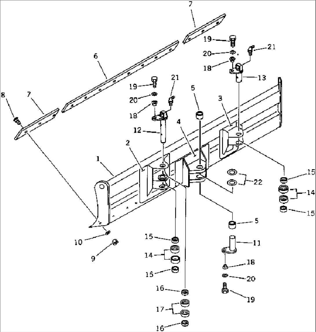 BLADE (FOR POWER TILT MECHANICAL ANGLE DOZER)(#3401-)