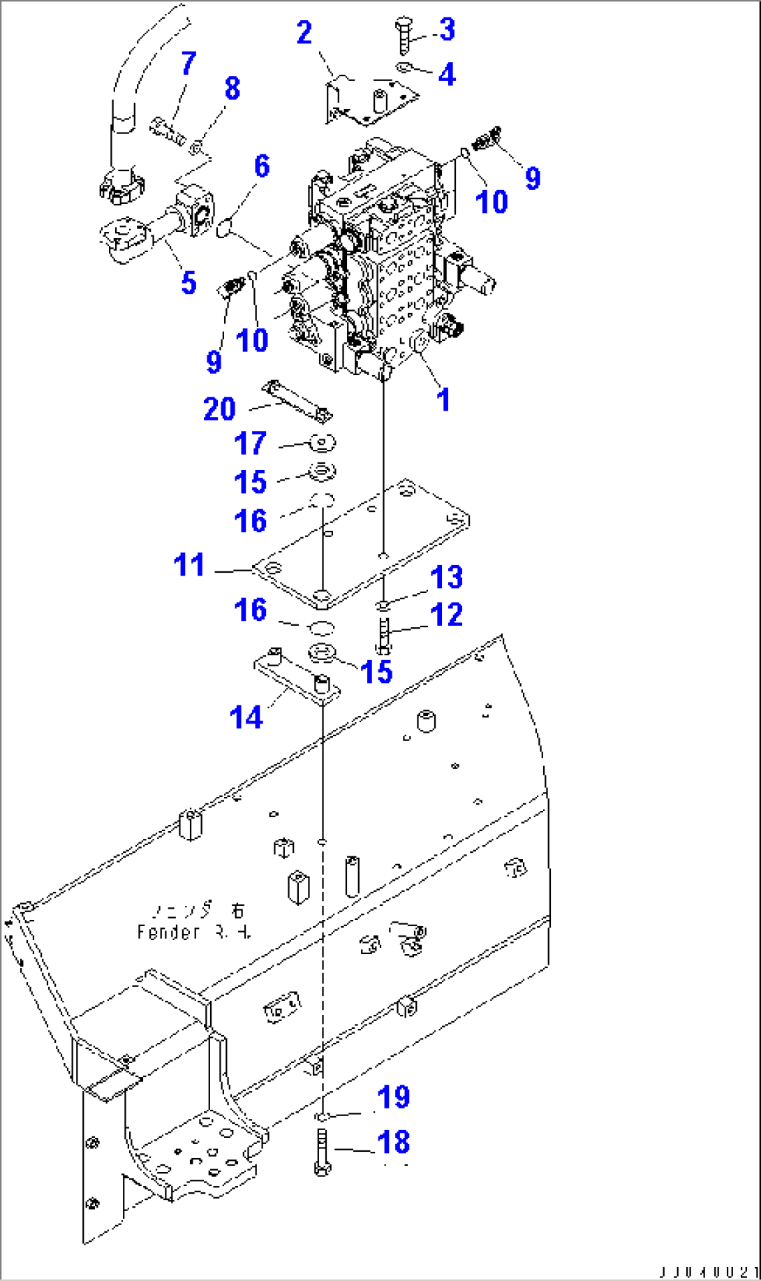 CONTROL VALVE (FOR REAR ATTACHMENT)(#1201-)
