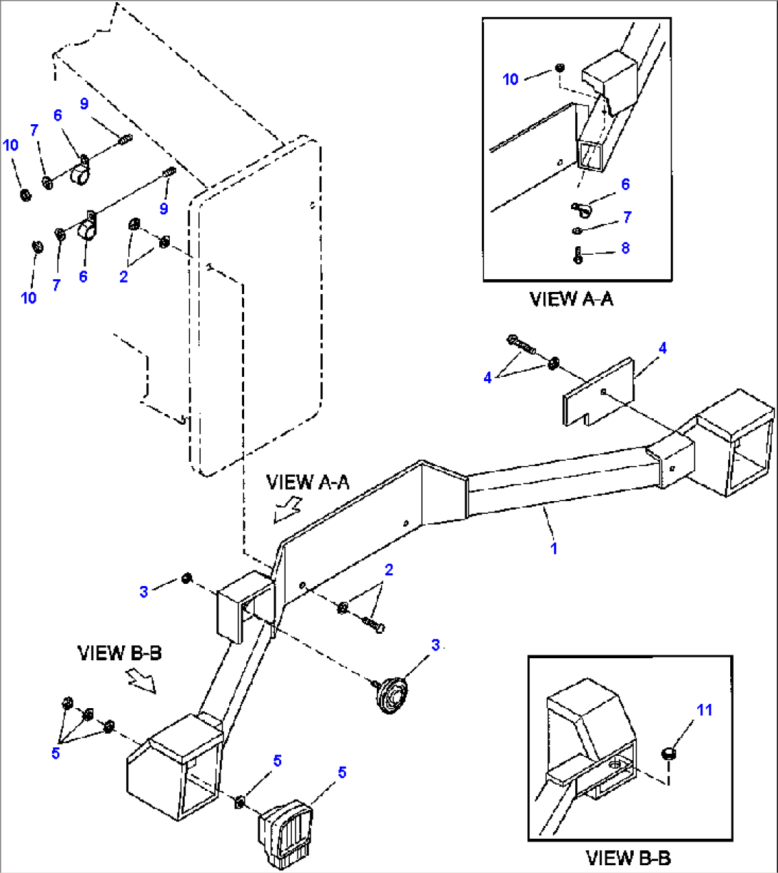 HEADLIGHT AND HORN MOUNTING