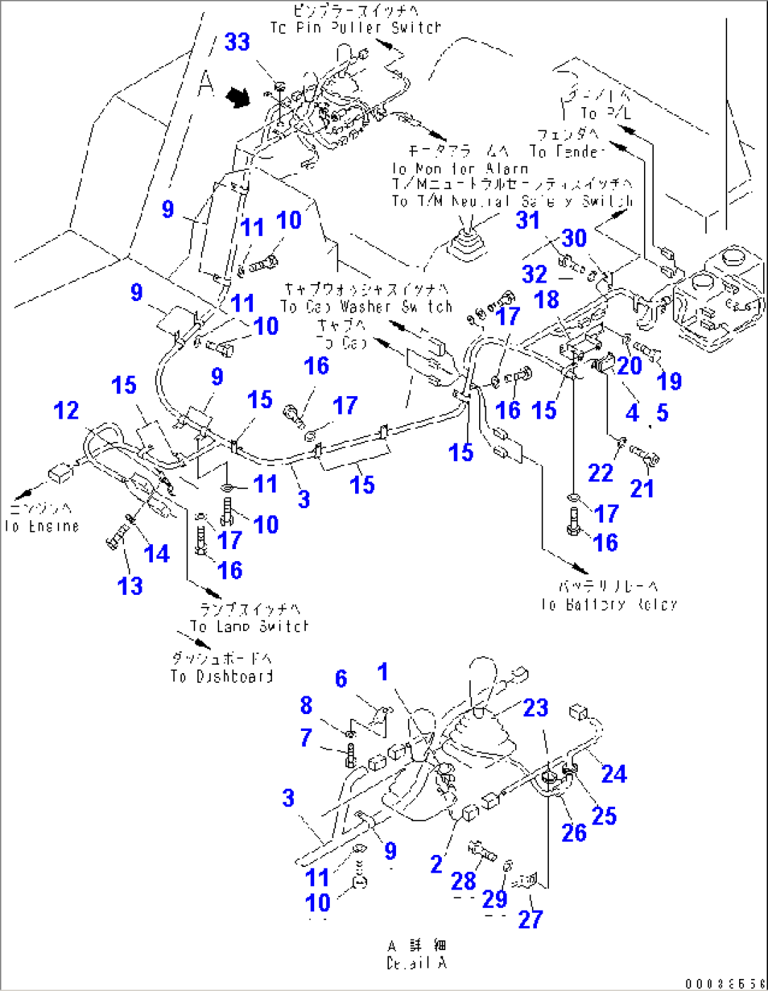 FLOOR FRAME WIRING HARNESS (WITH CAB)