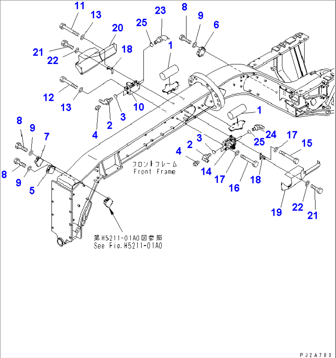 VALVE (FOR HYDRAULIC PIPING) (1/2) (WITH SCARIFIER¤ POWER TILT AND RIPPER)(#50001-51000)