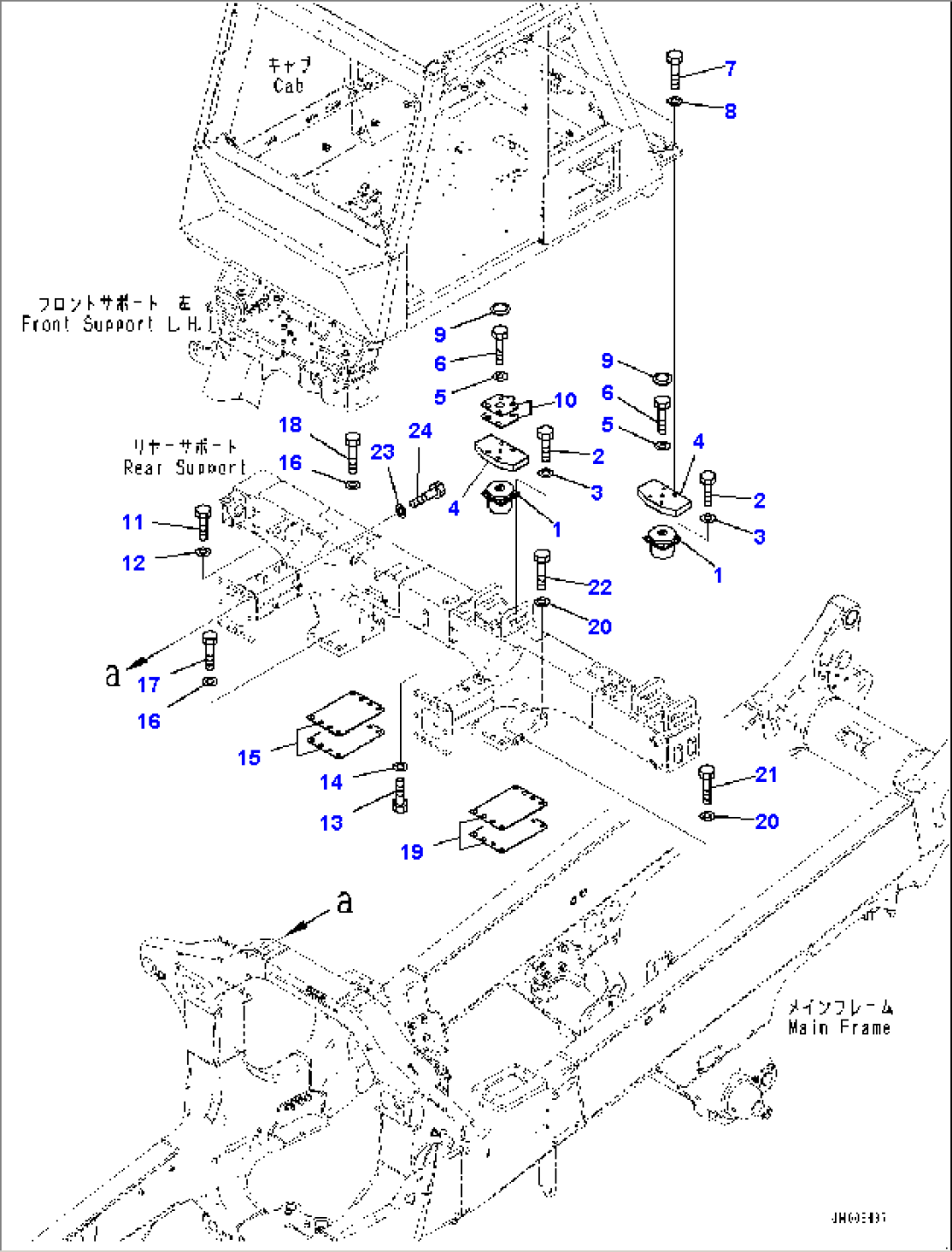 Rear Support, Cab Mounting (#30001-)