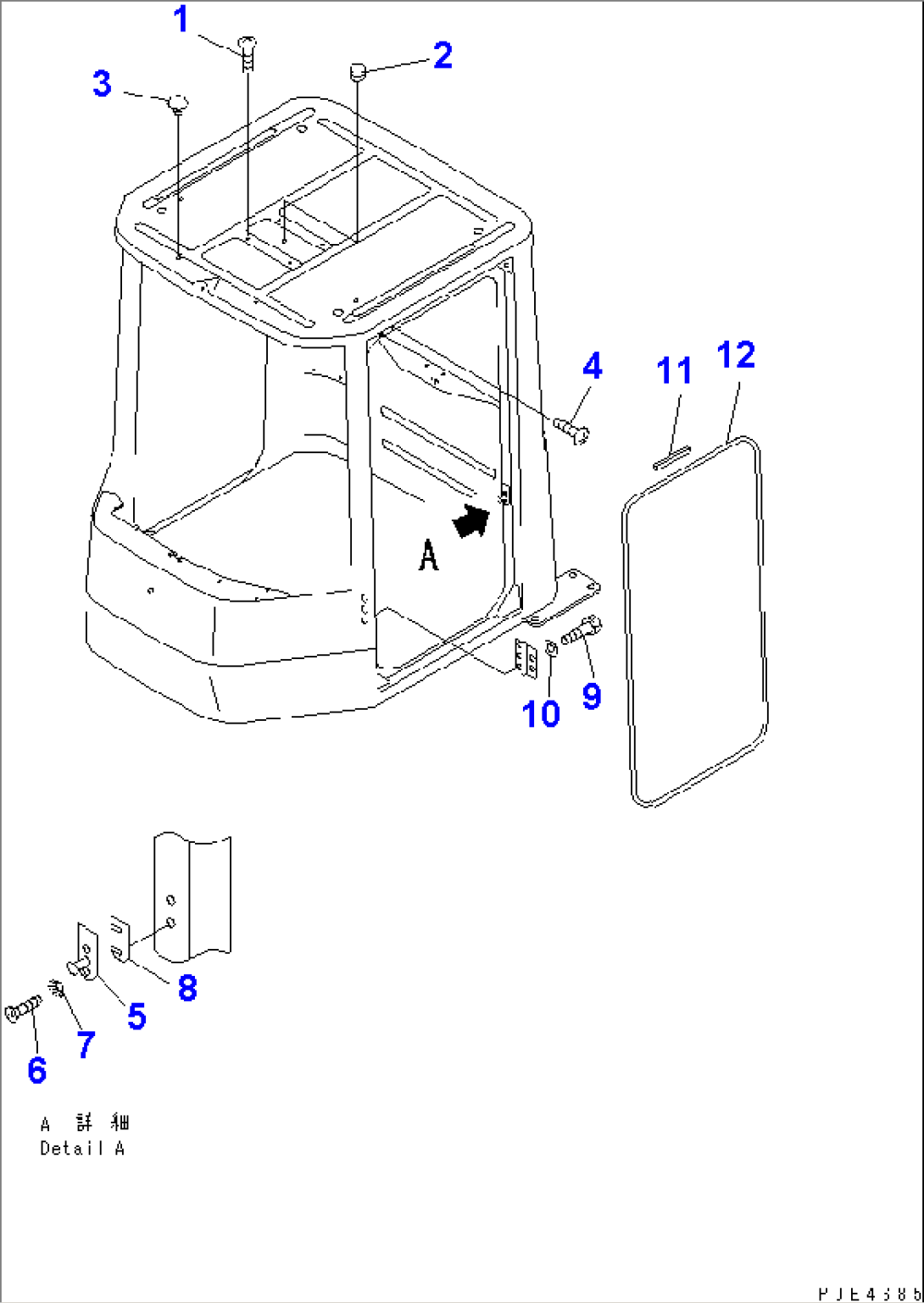 ROPS CAB (CAP AND DOOR LOCK)(#53001-53999)