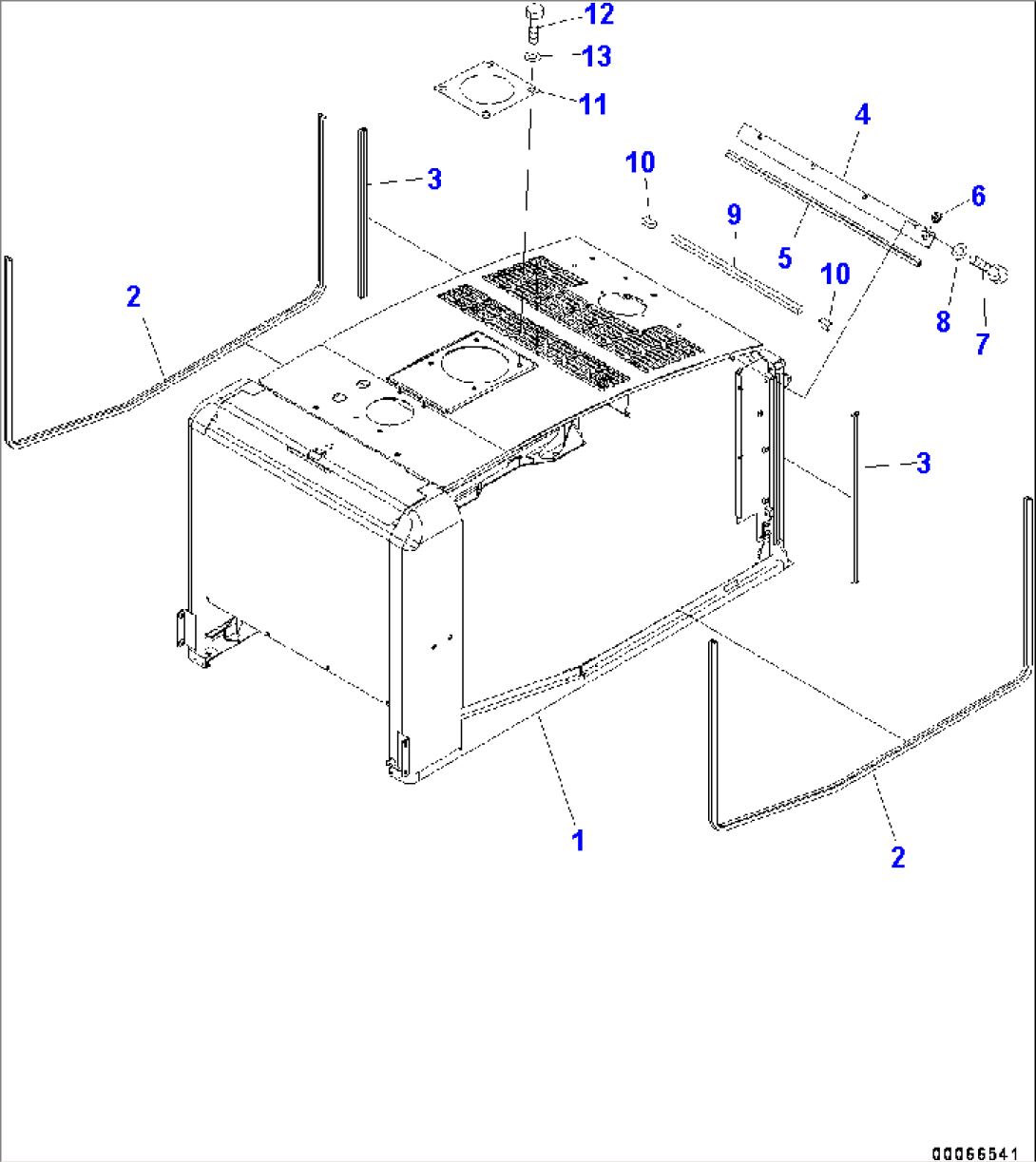 Engine Hood, Hood, Rear (#70883-)
