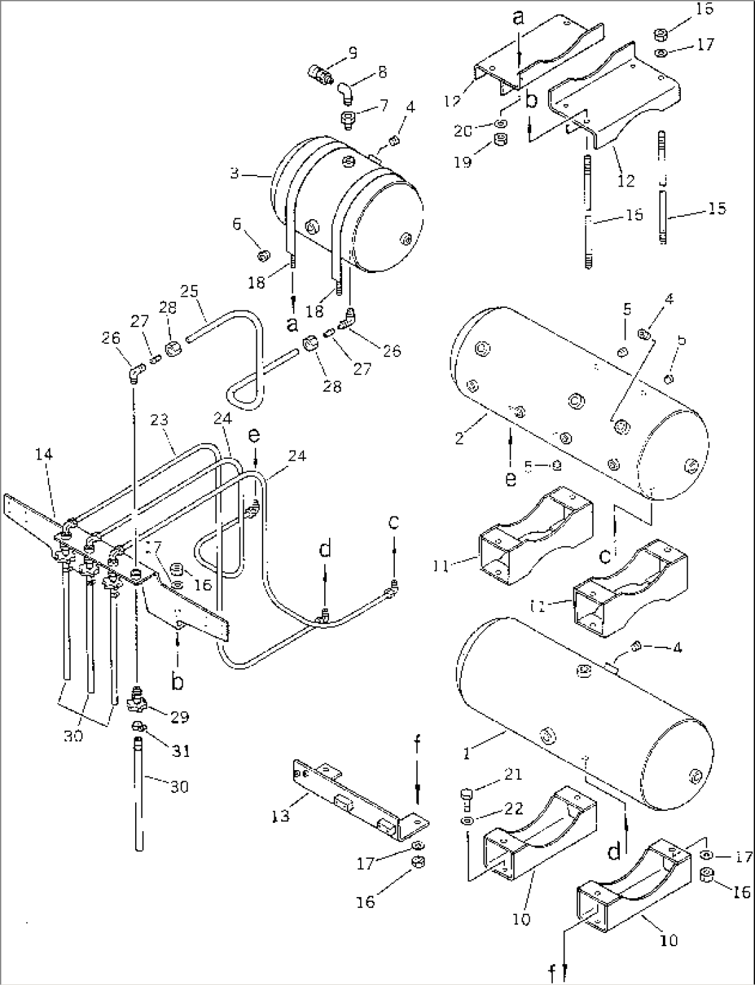 AIR PIPING (EACH RESERVOIR) (FOR DISC TYPE FRONT BRAKE)