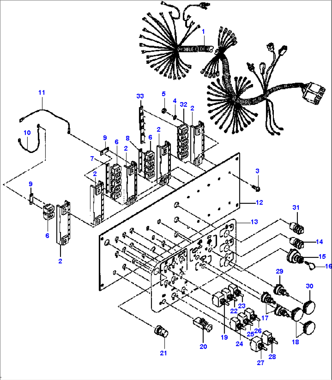 FIG. E5260-01A0A CONSOLE SWITCH PANEL - S/N 210242 AND UP