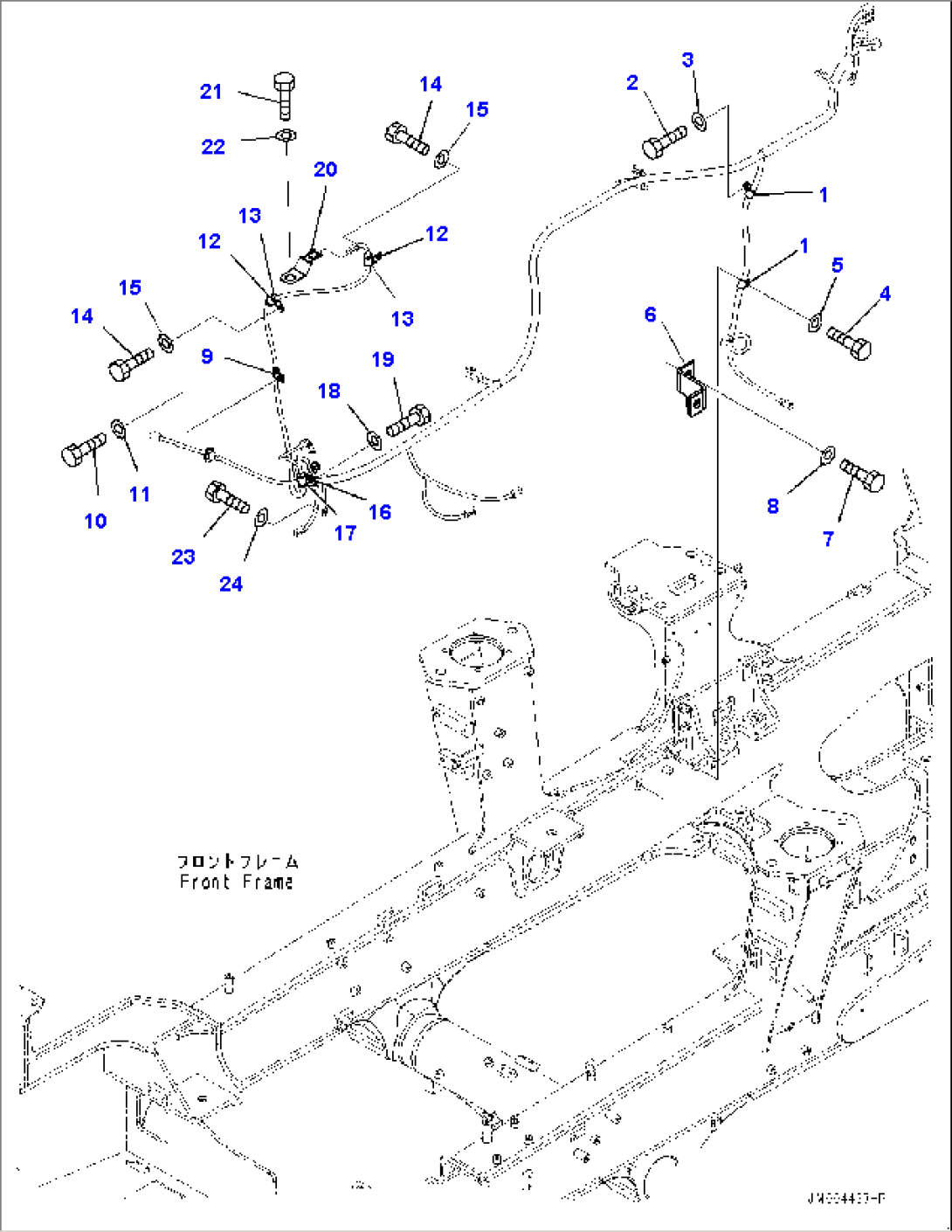 Front Wiring Harness, Mounting, R.H. (2/2) (#5129-)