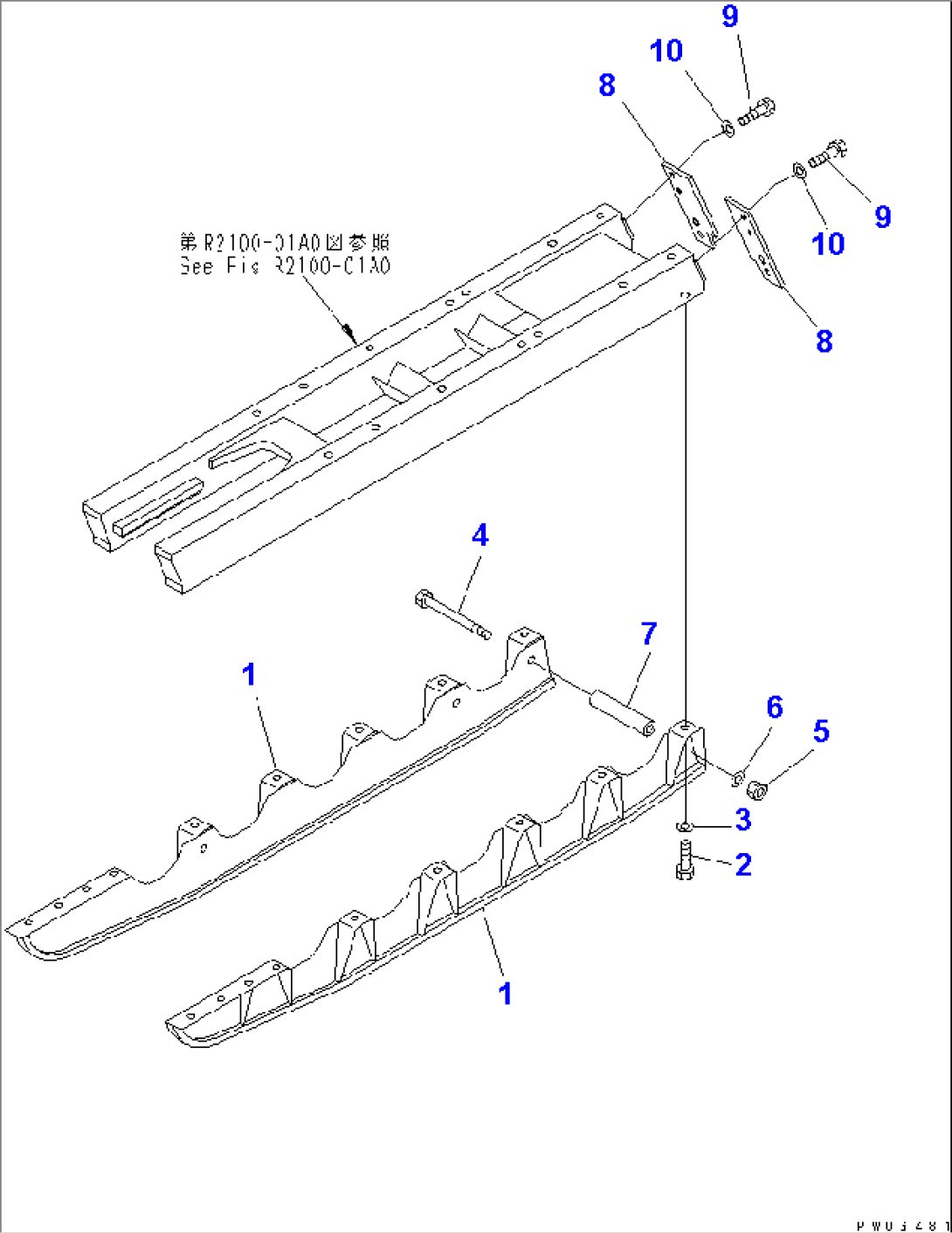 TRACK GUARD (FOR MONO BLOCK TYPE)(#41001-41236)