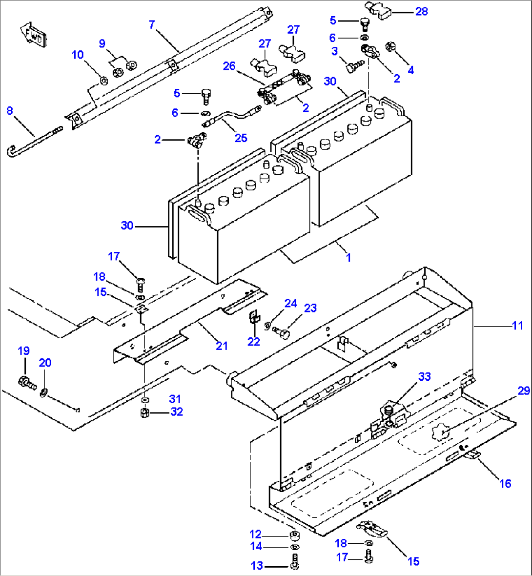 BATTERY AND BATTERY BOX