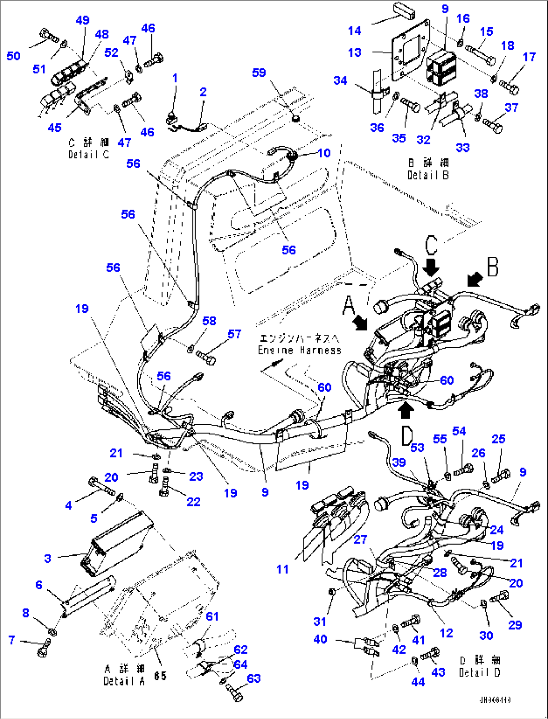 Floor Frame, Wiring Harness (1/3) (#1006-)