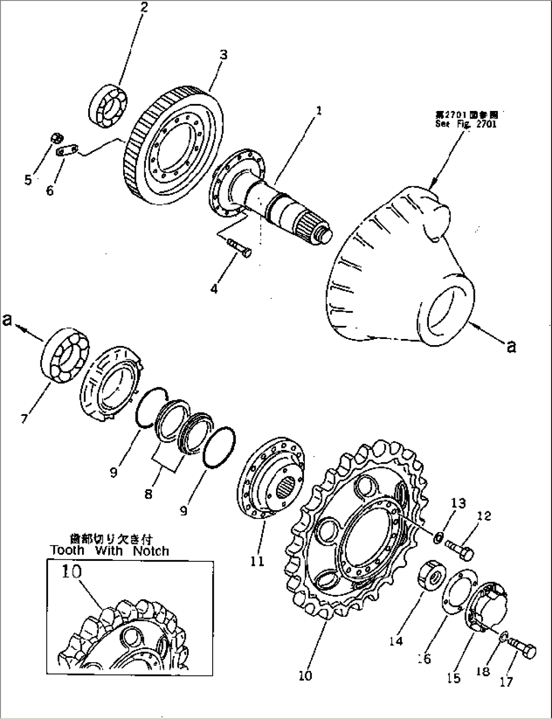 SPROCKET AND SHAFT