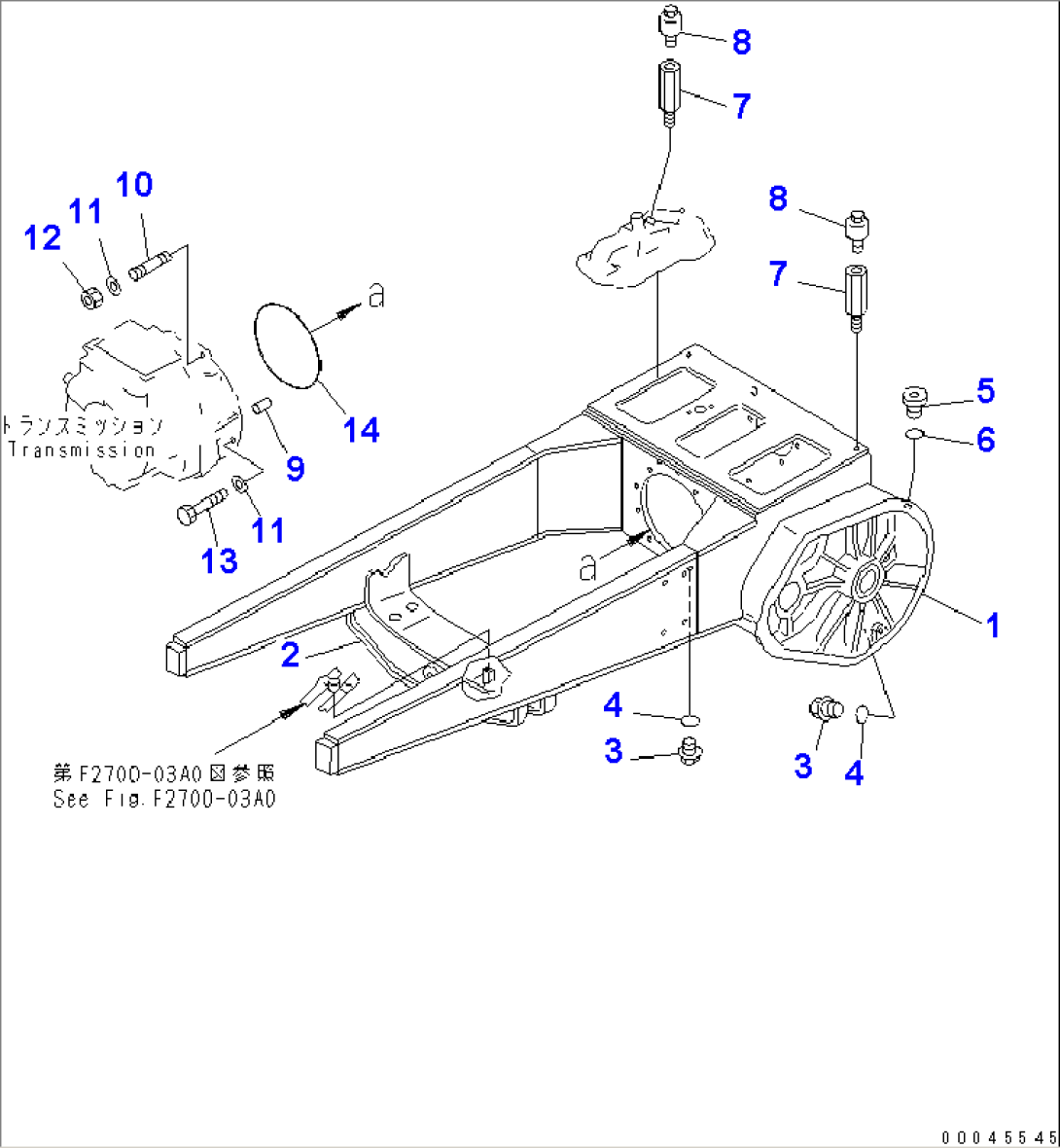 STEERING CASE AND MAIN FRAME(#37822-)