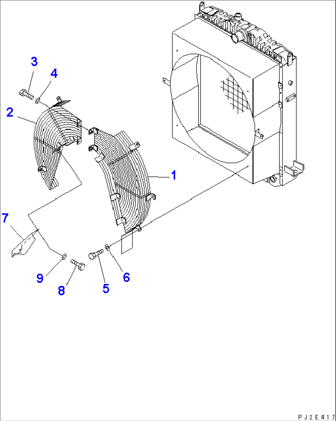 RADIATOR (FAN GUARD)(#51001-)