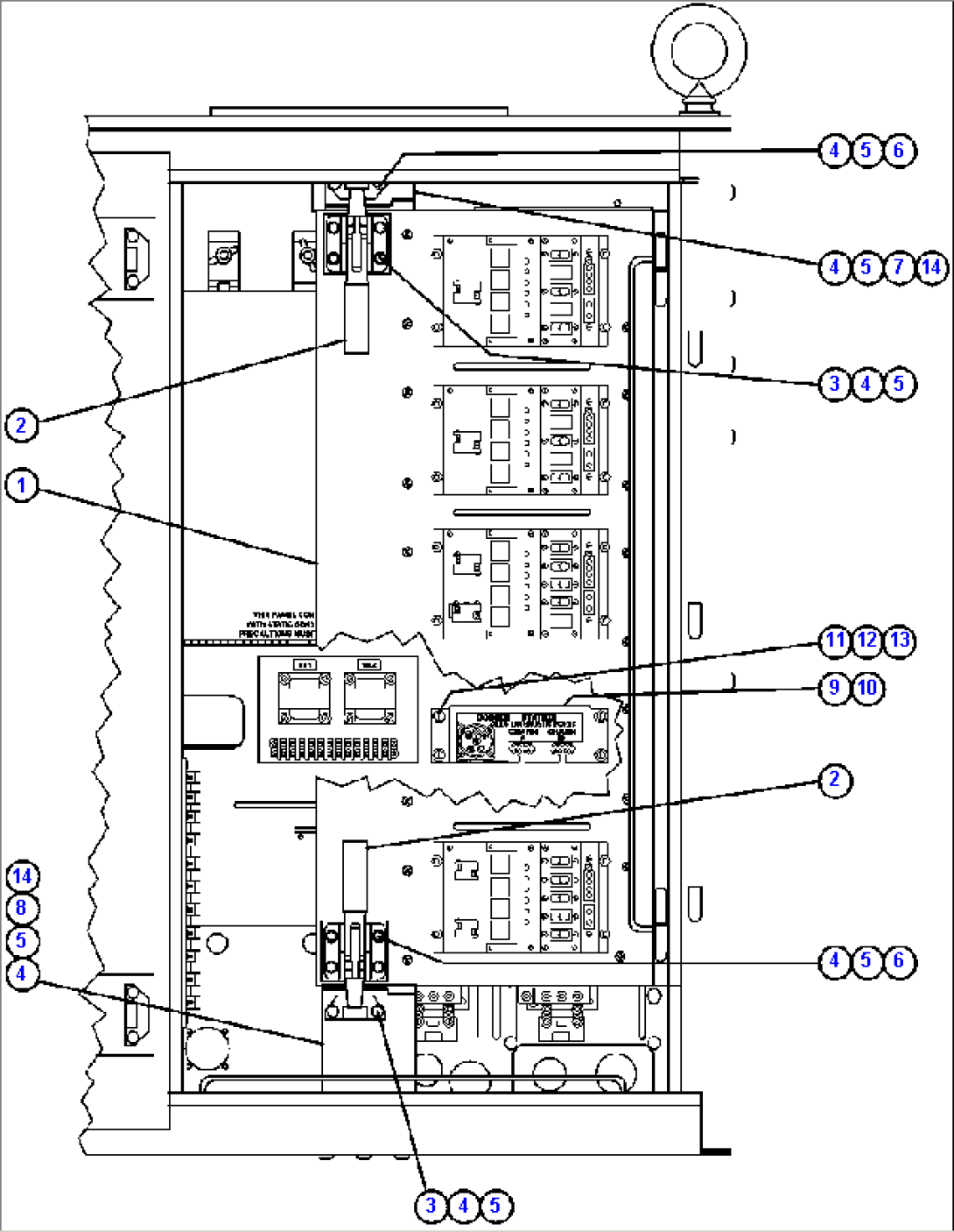 CONTROL CABINET (BEHIND RIGHT DOOR)