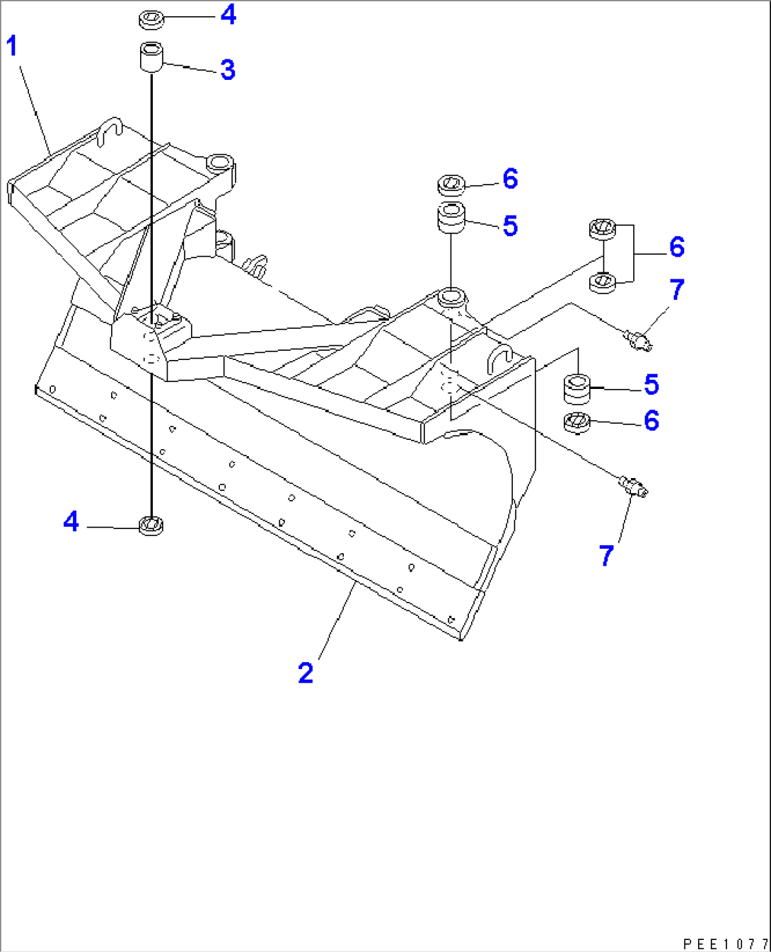 SPECIAL BUCKET (BOTH SIDE DUMP BUCKET)(#60001-)