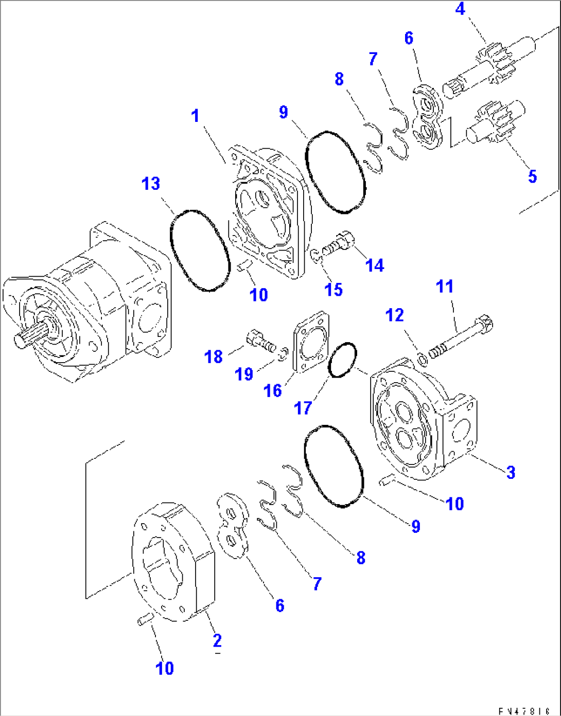 HYDRAULIC PUMP (2/2)(#60001-)