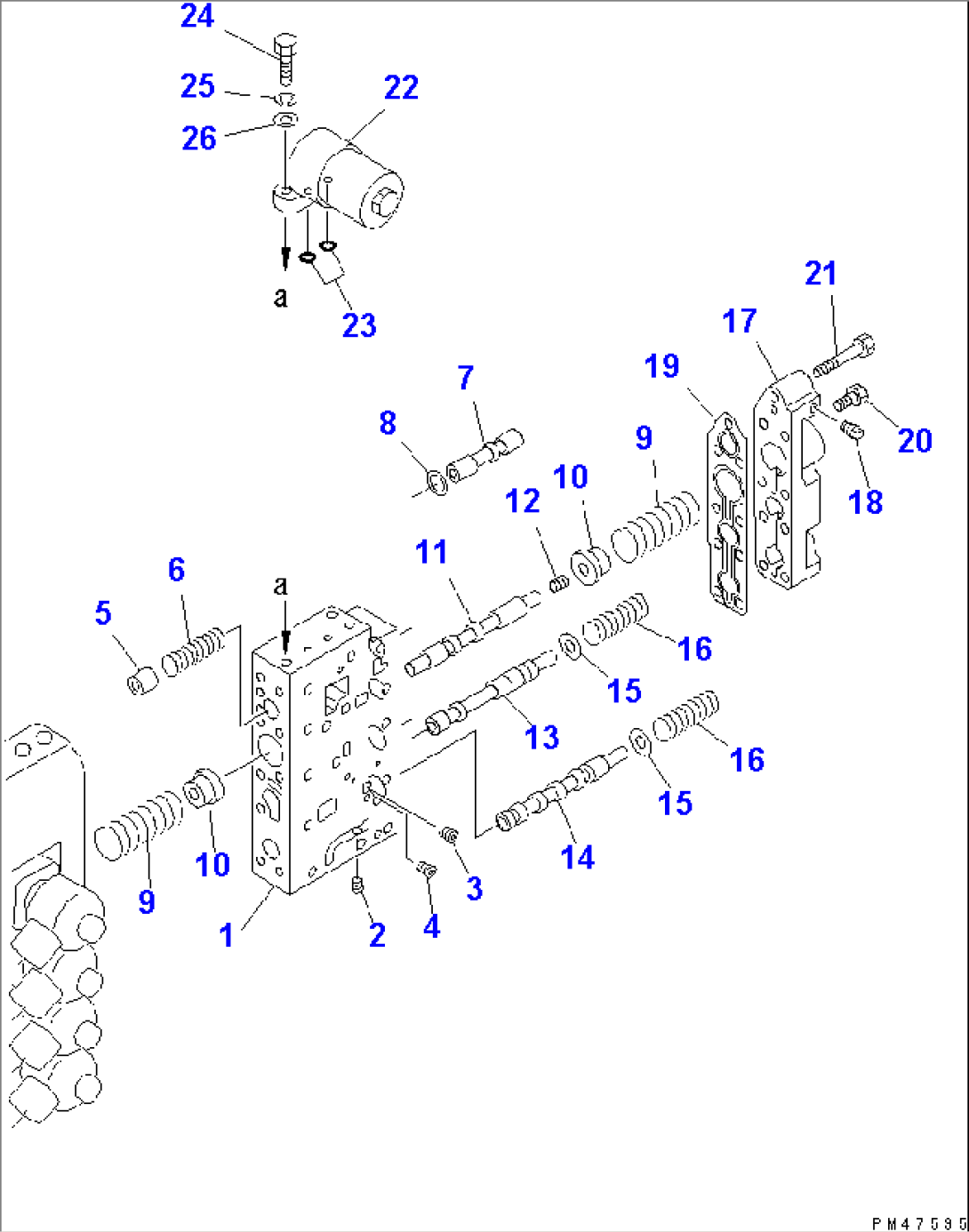 TRANSMISSION CONTROL VALVE (LOWER VALVE)(#60001-)