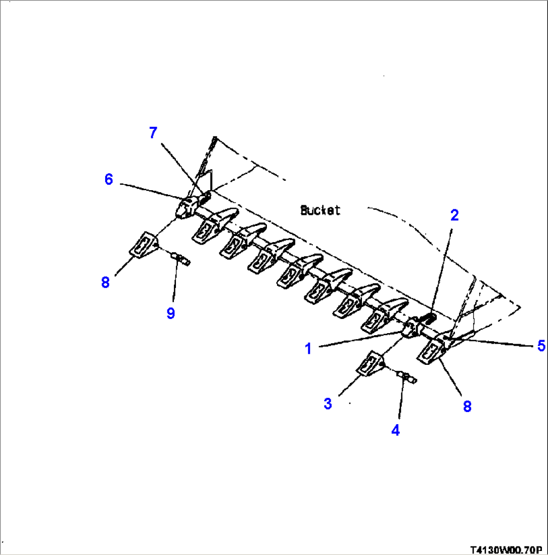 T4130-01A2 TEETH STRAIGHT BUCKET TIP