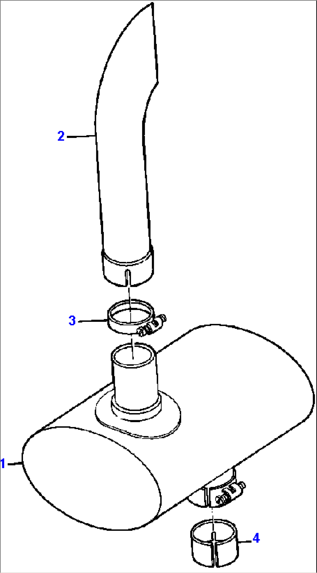 EXHAUST SYSTEM FOR MODEL 510C