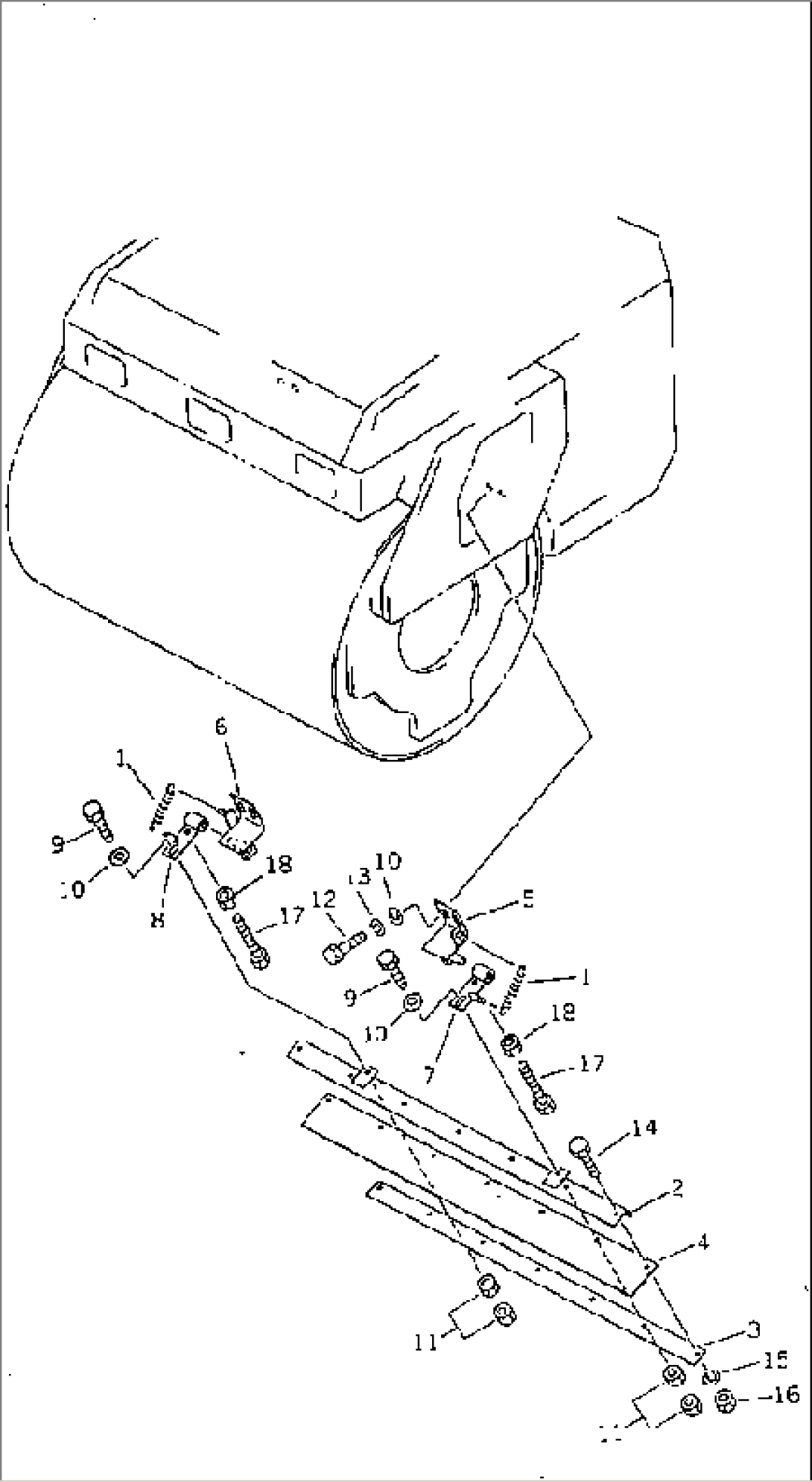 FRONT SCRAPER (2/2) (REAR)(#2101-)