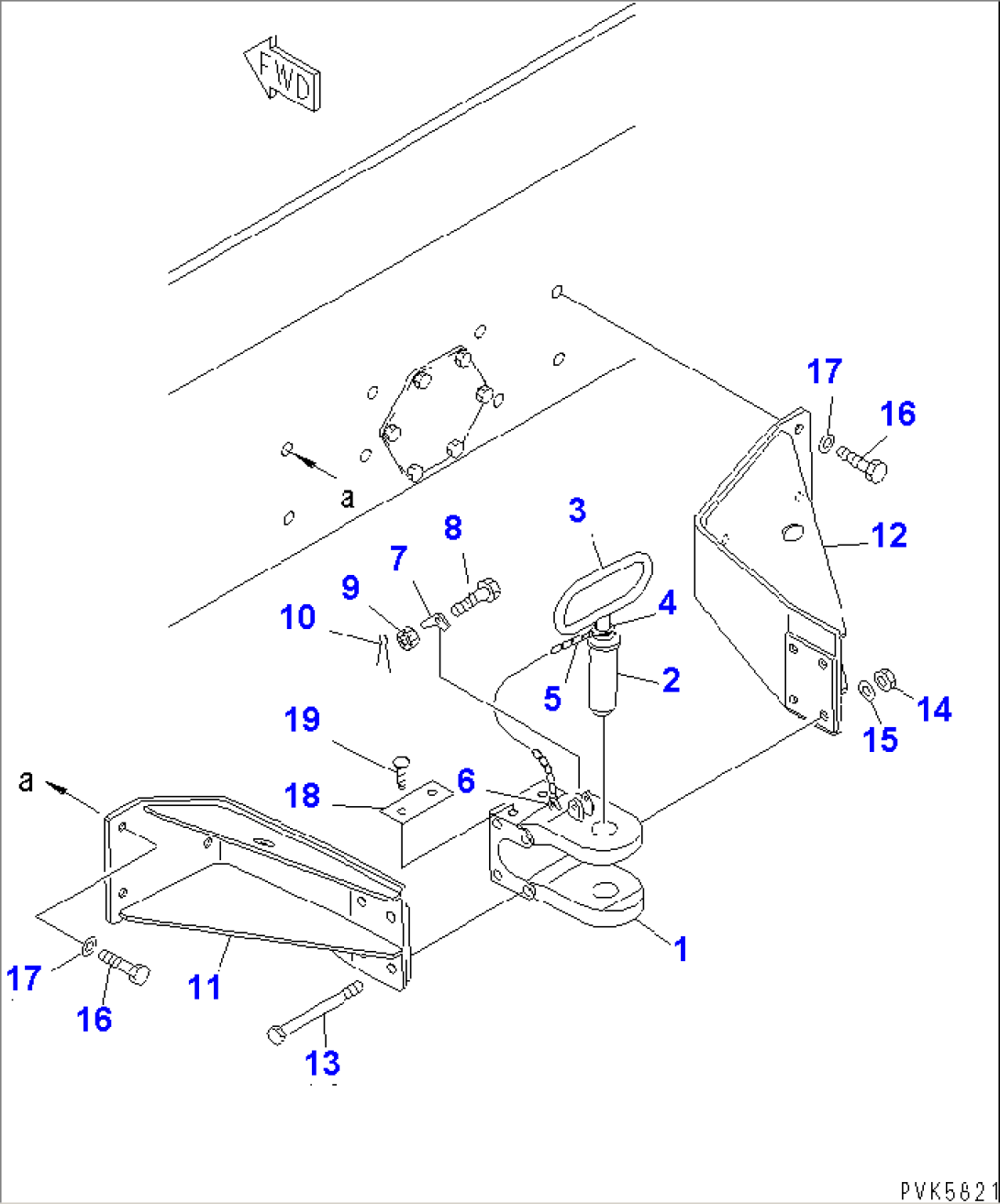 DRAWBAR (LOCK TYPE) (REGULATION OF EU DYNAMIC NOISE)(#82373-)