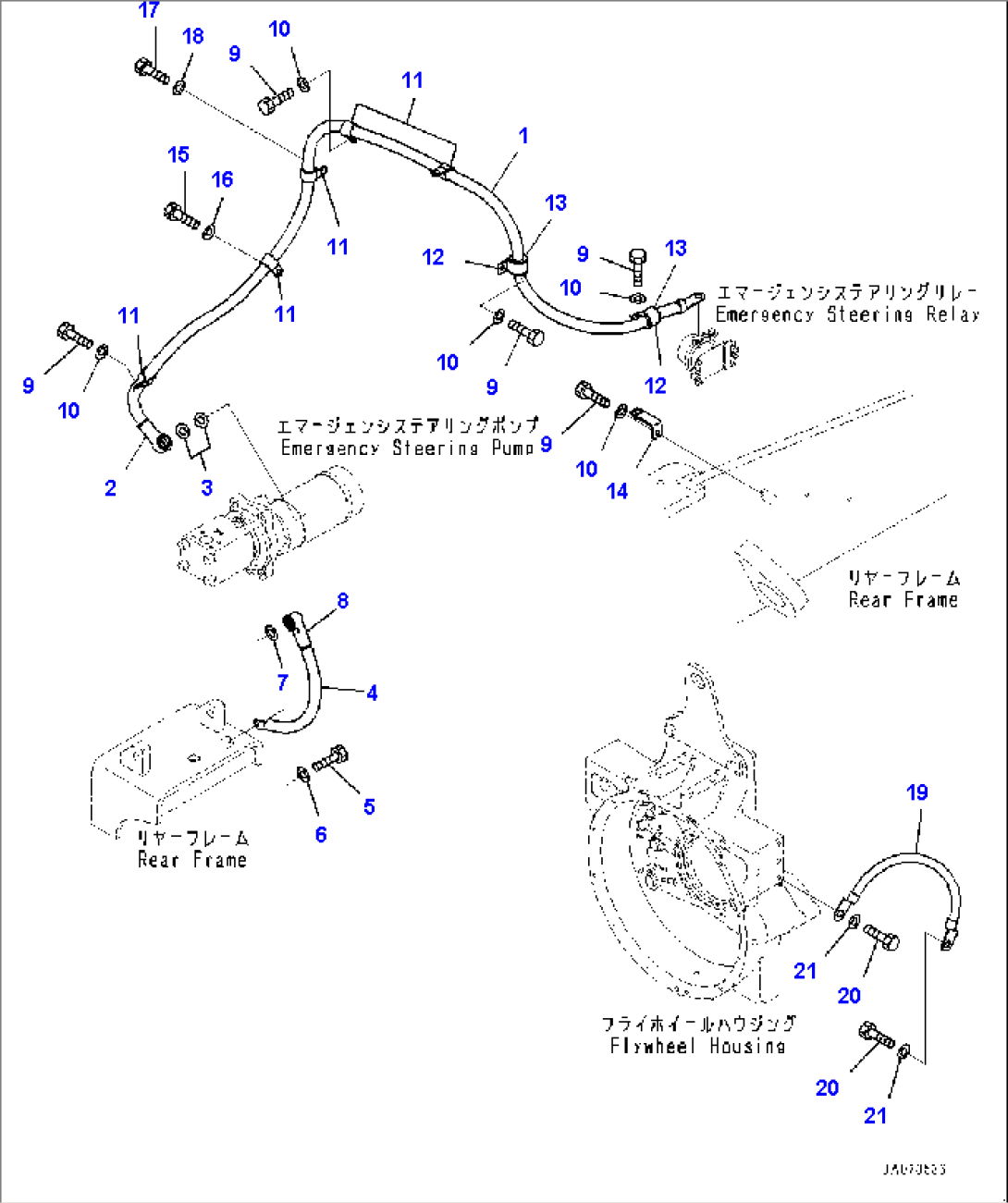 Rear Wiring Harness, Ground Cable (#90371-)