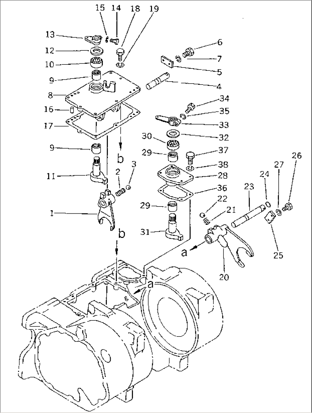 TOWING WINCH (SHIFT FORK AND COVER)