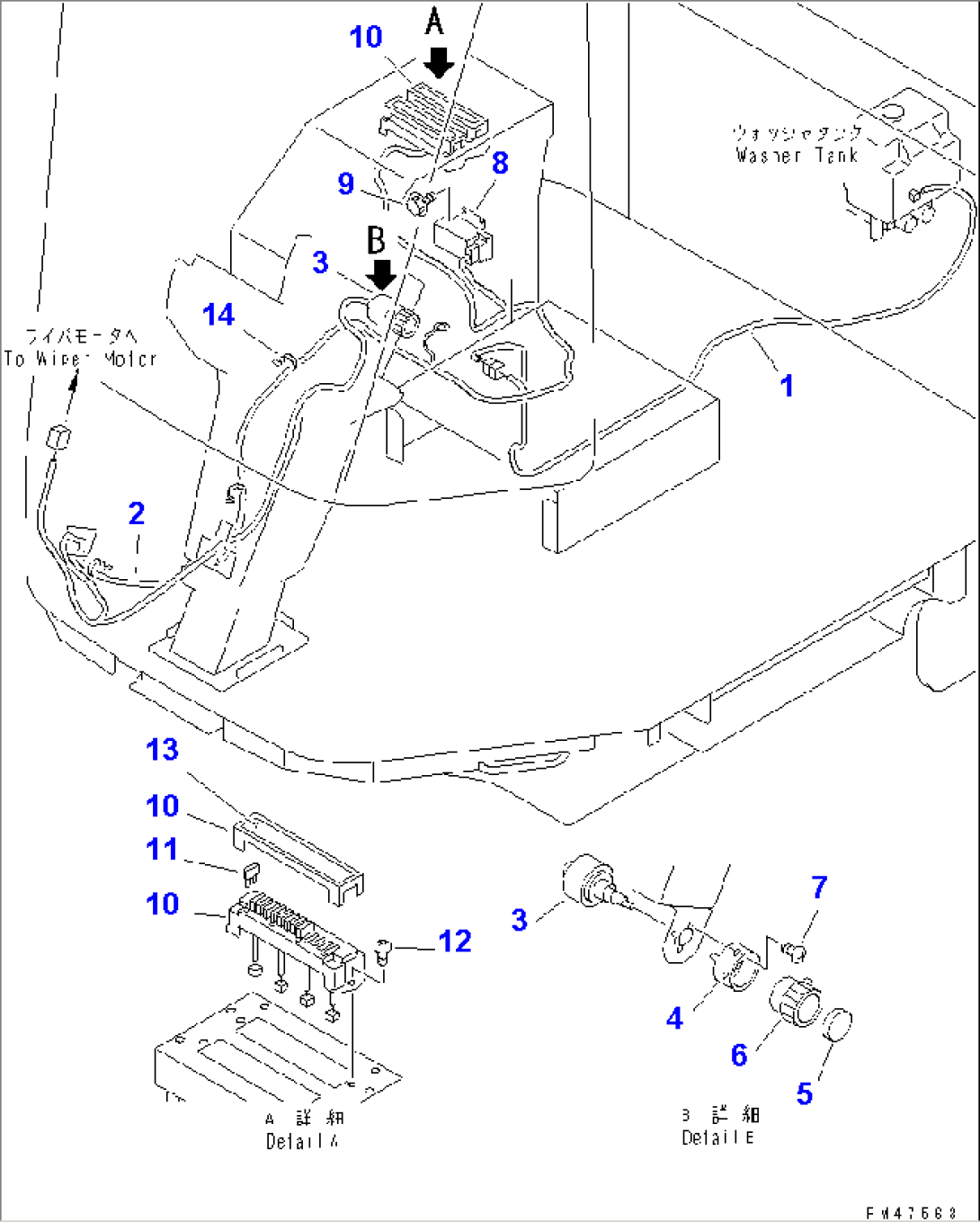 ELECTRICAL SYSTEM (CAB LINE) (WITH CAB)(#60001-)