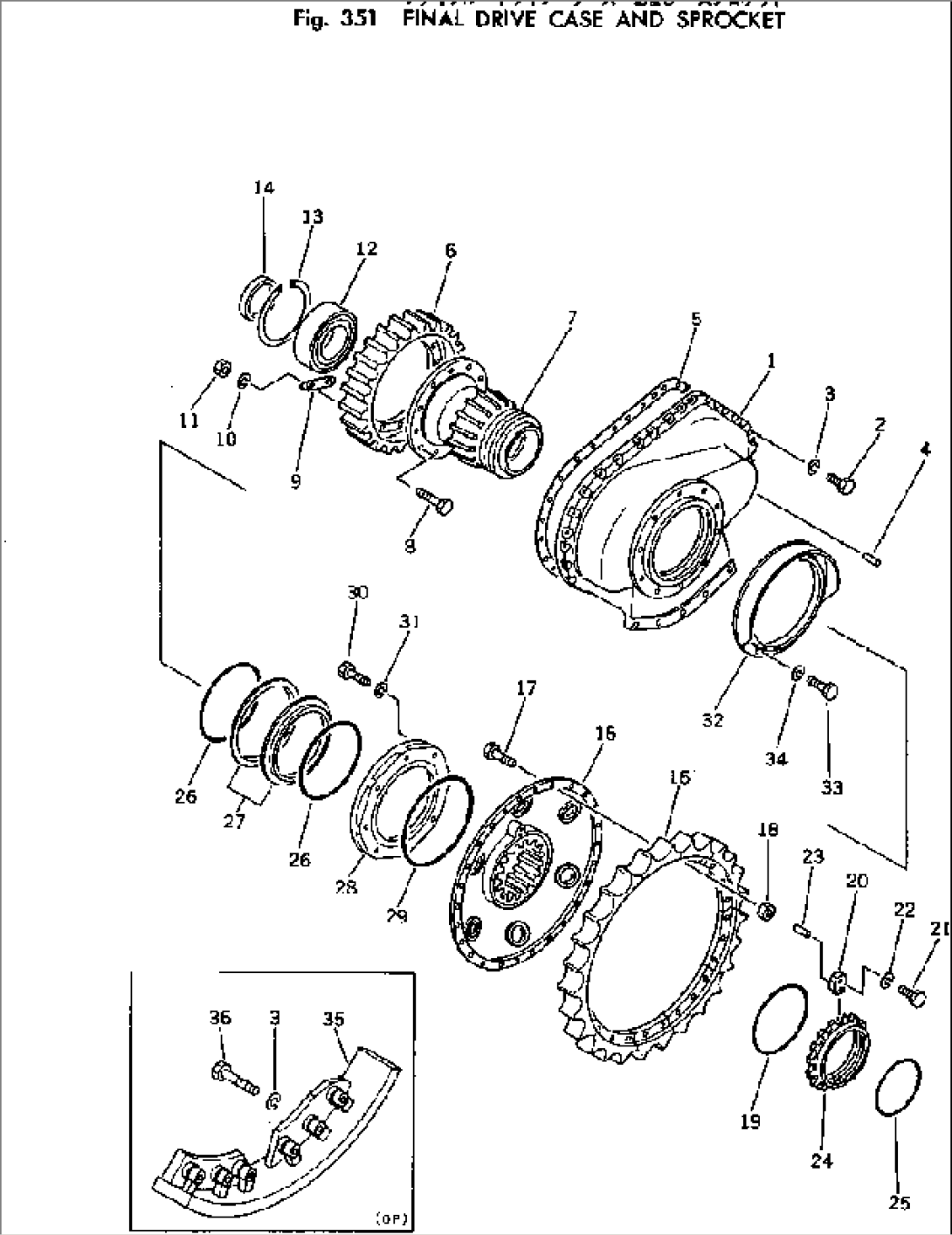 FINAL DRIVE CASE AND SPROCKET