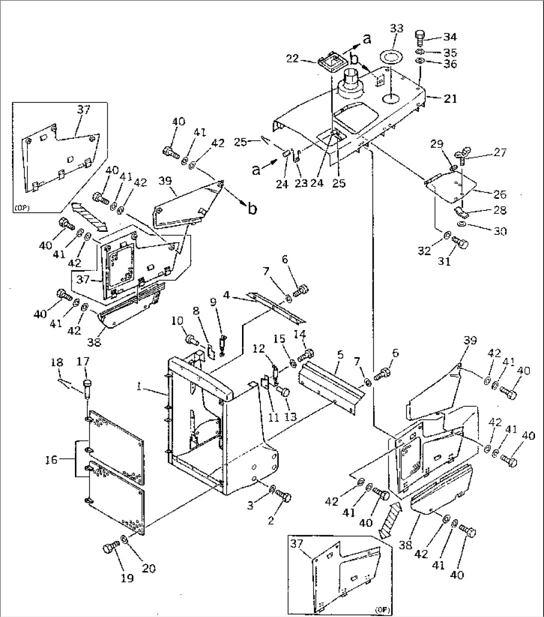 ENGINE HOOD AND GUARD (FOR SLAG HANDLING USA)(#15890-)