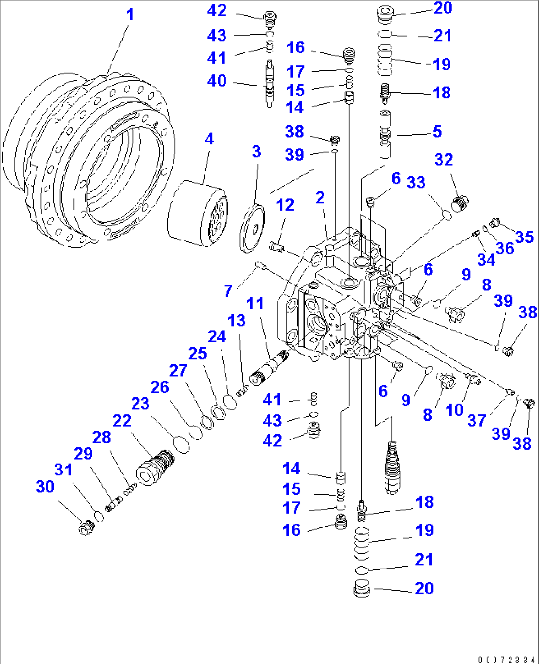 TRAVEL MOTOR (1/3)(#60005-)