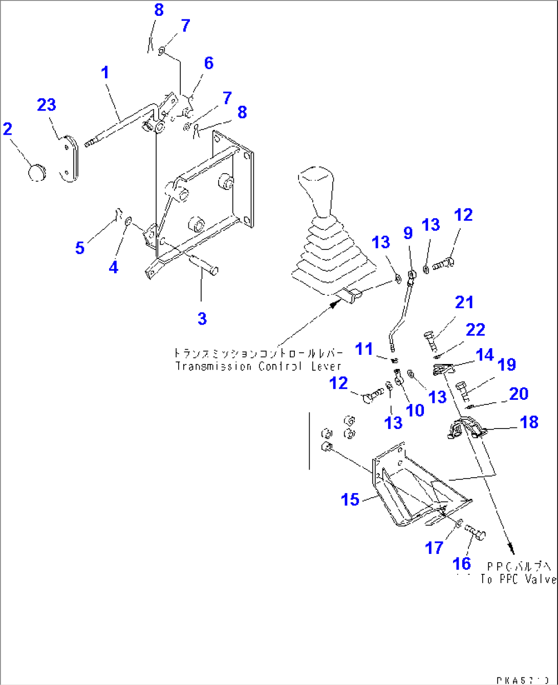 TRANSMISSION CONTROL LEVER (3/3)(#41055-41183)