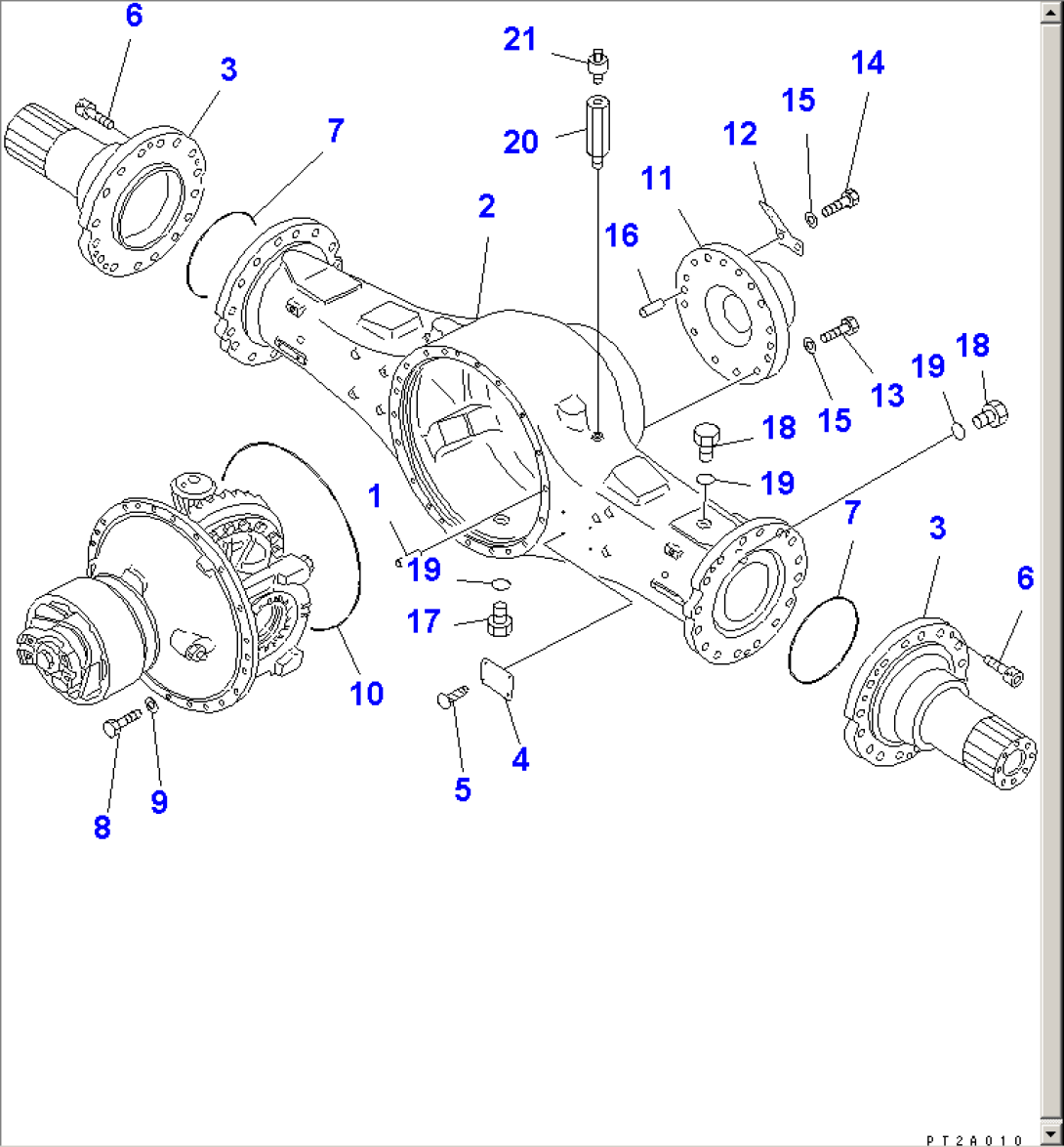 REAR AXLE (REAR AXLE HOUSING) (LIMITED SLIP DIFF.)