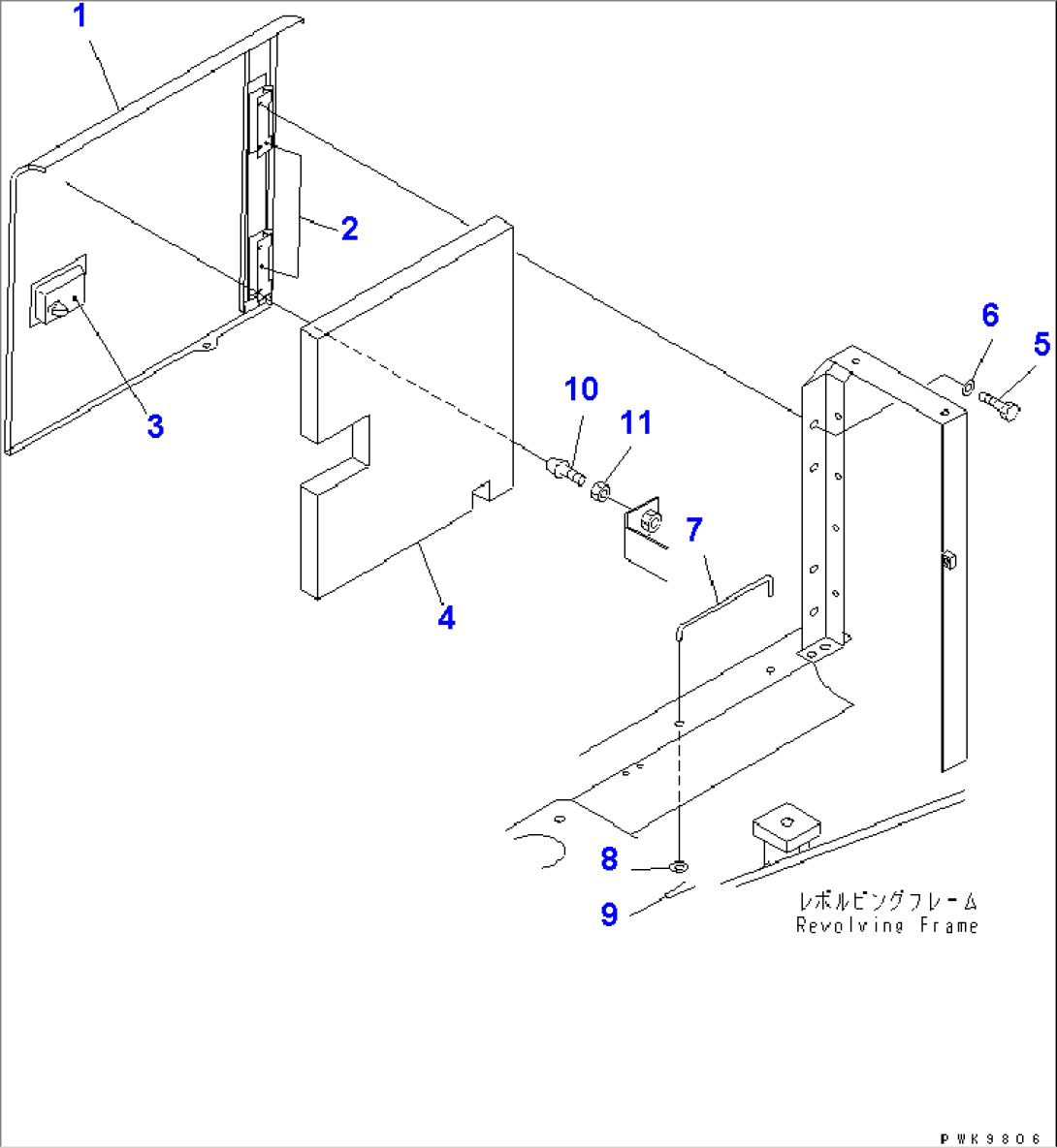 RIGHT SIDE DOOR (MACHINE CAB)