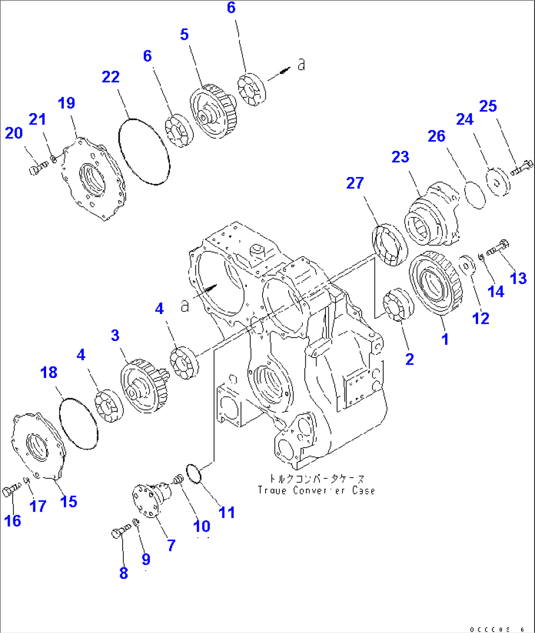 TORQUE CONVERTER (POWER TAKE OFF GEAR) (FOR CLUTCH AND BRAKE)(#1004-)