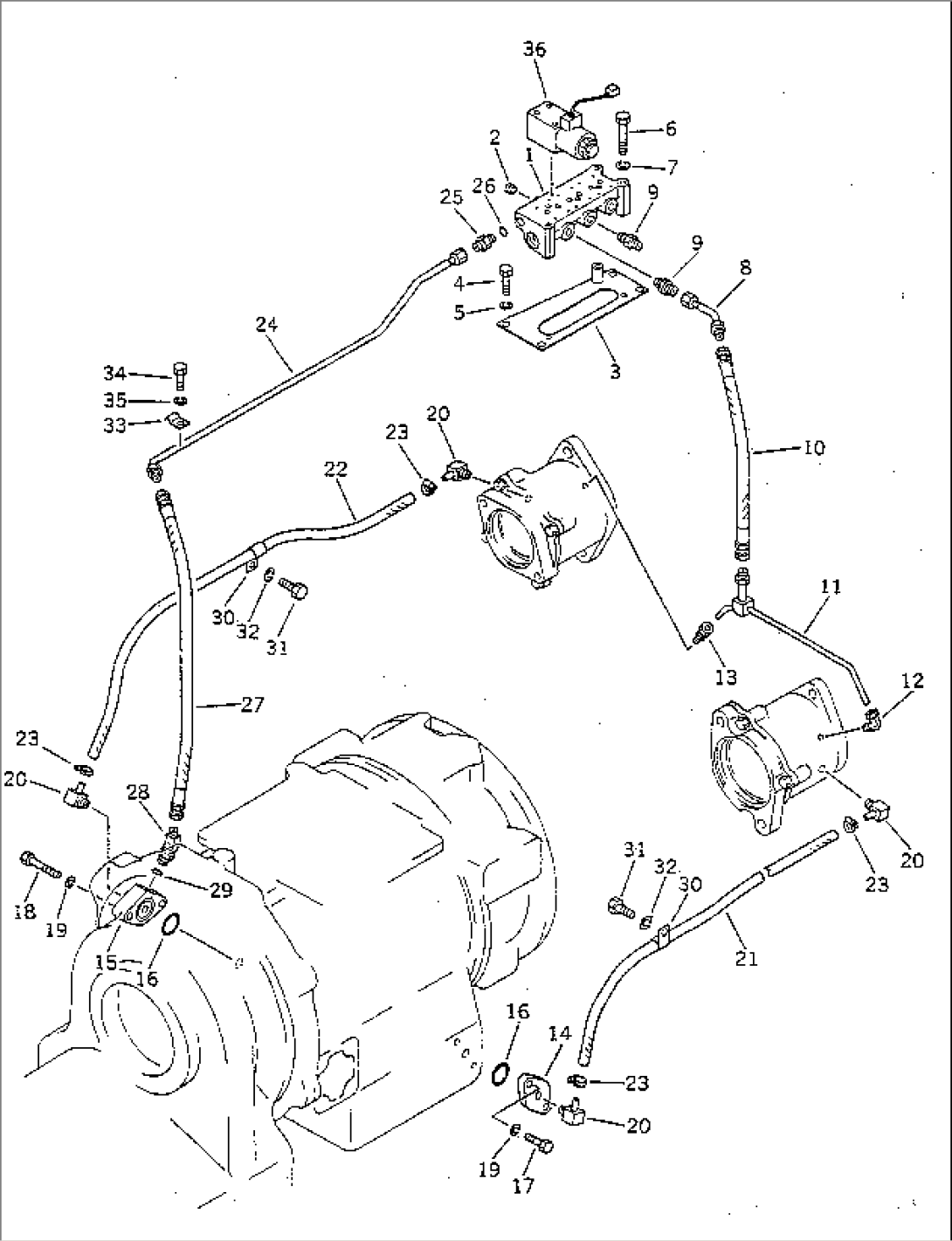 POWER LINE OIL PIPING (P.T.O. CLUTCH)