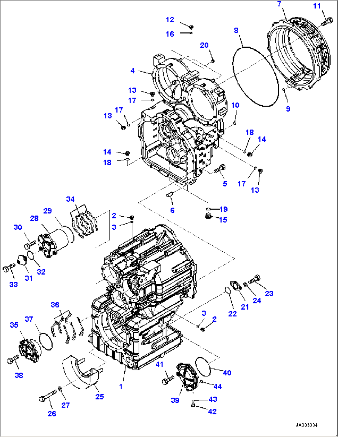 Torque Converter and Transmission, 3rd and 4th Housing (#90216-)