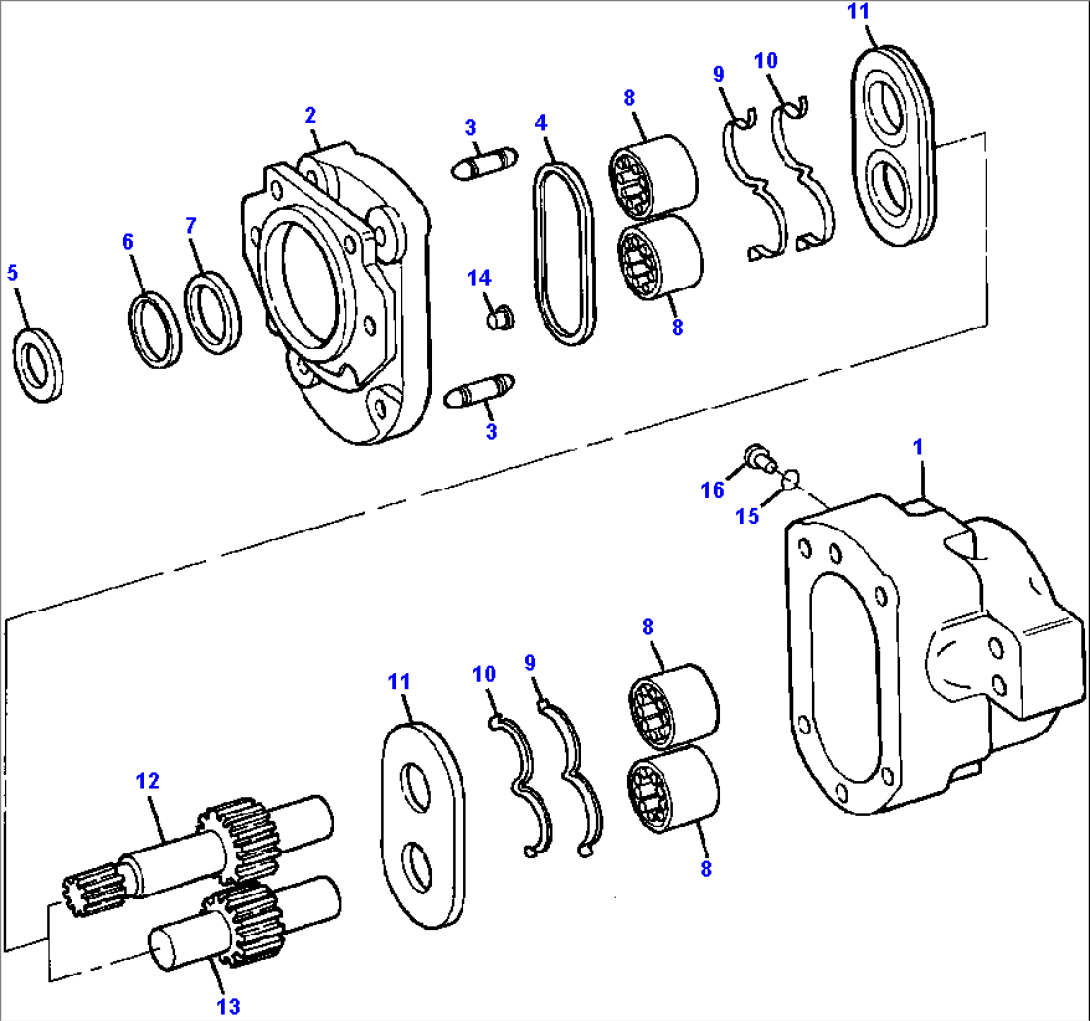 MAIN HYDRAULIC PUMP - HYDRECO OPTIONAL WITH 1270510H91 AND 1120128C91 (510C)